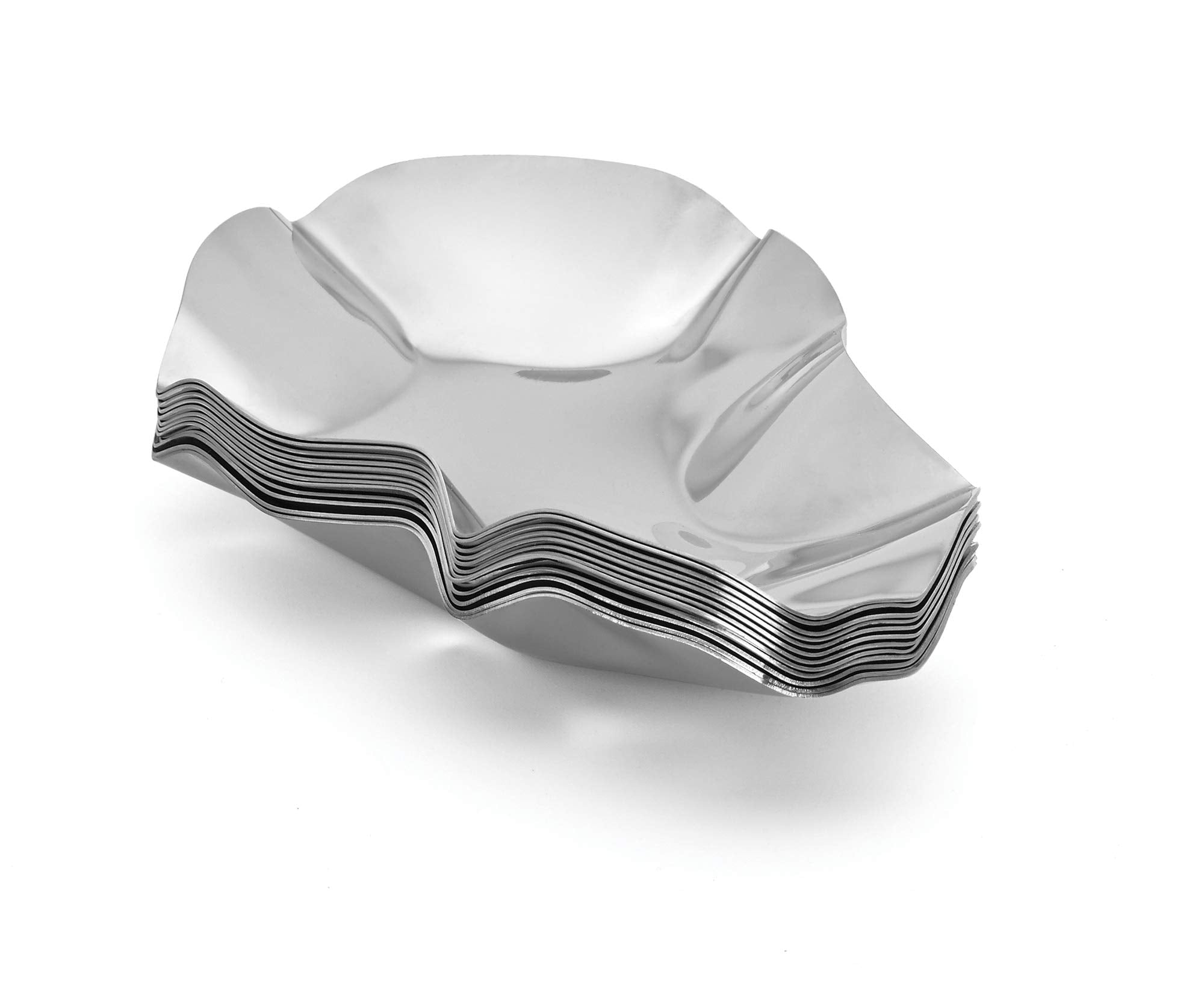 Outset 76471 Stainless Steel Grillable Oyster Shells  Set of 12  SIlver