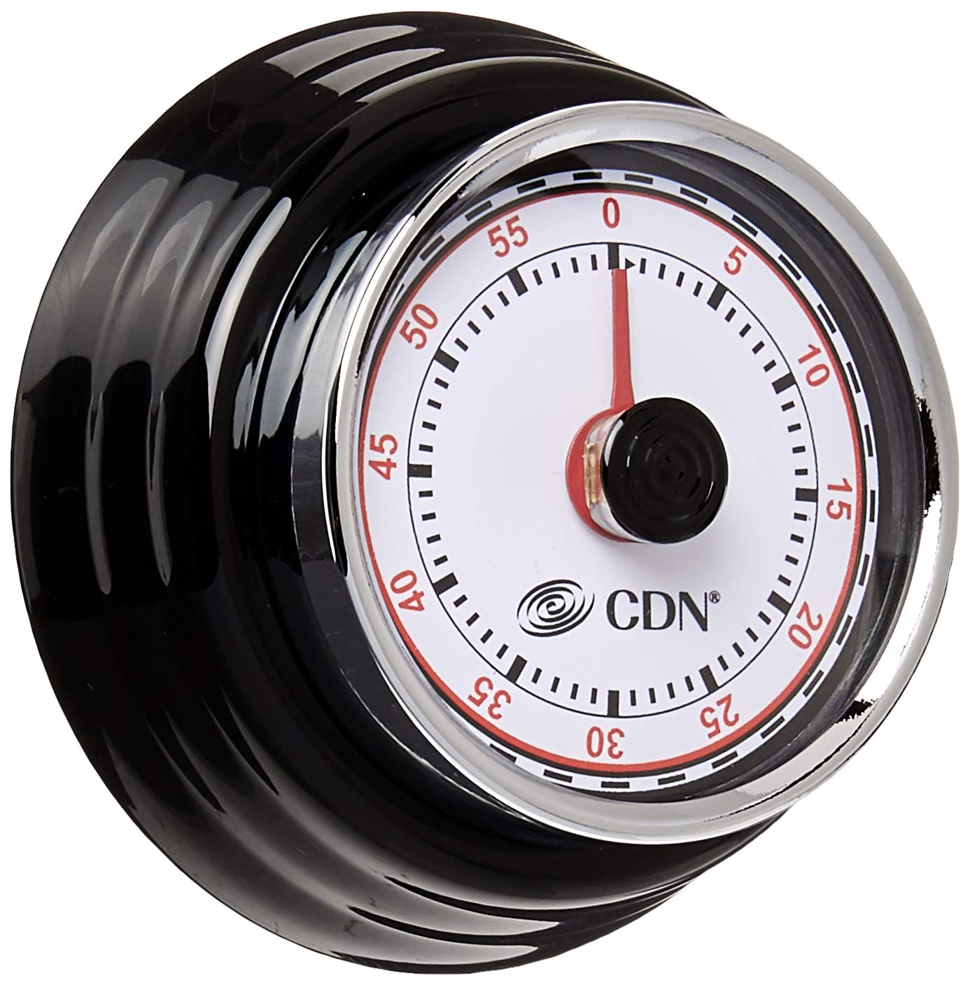 Cdn Compact 60 Min Mechanical Timer-Black, Black