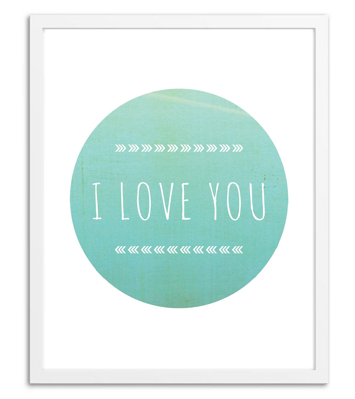 I Love You In Turquoise Children'S Wall Art Print 11X14, Nursery Decor, Kid'S Wall Art Print, Kid'S Room Decor, Motivational Wor
