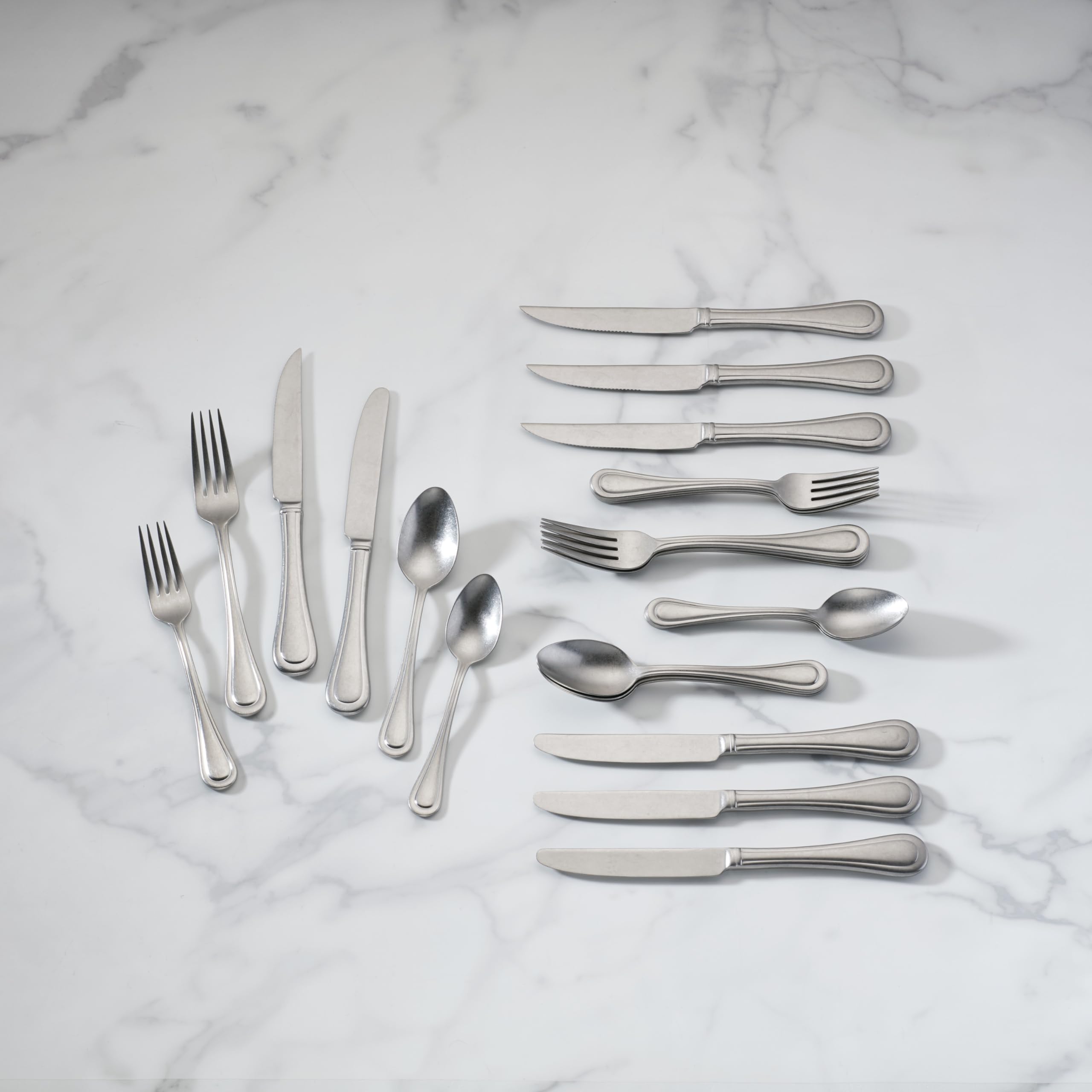 Lenox 893079 Textured Neutrals 24-Piece Flatware Set