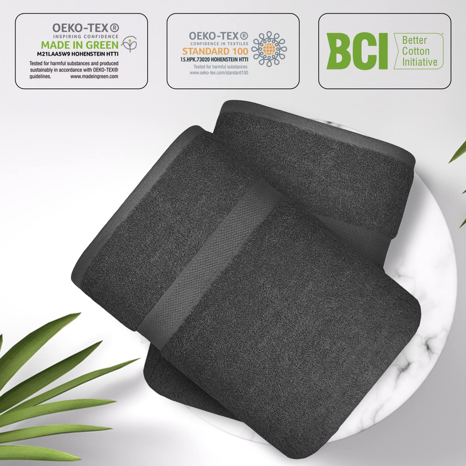 Infinitee Xclusives Premium Grey Bath Sheets Towels For Adults - 2 Pack Extra Large Bath Towels 35X70-100% Soft Cotton, Absorben