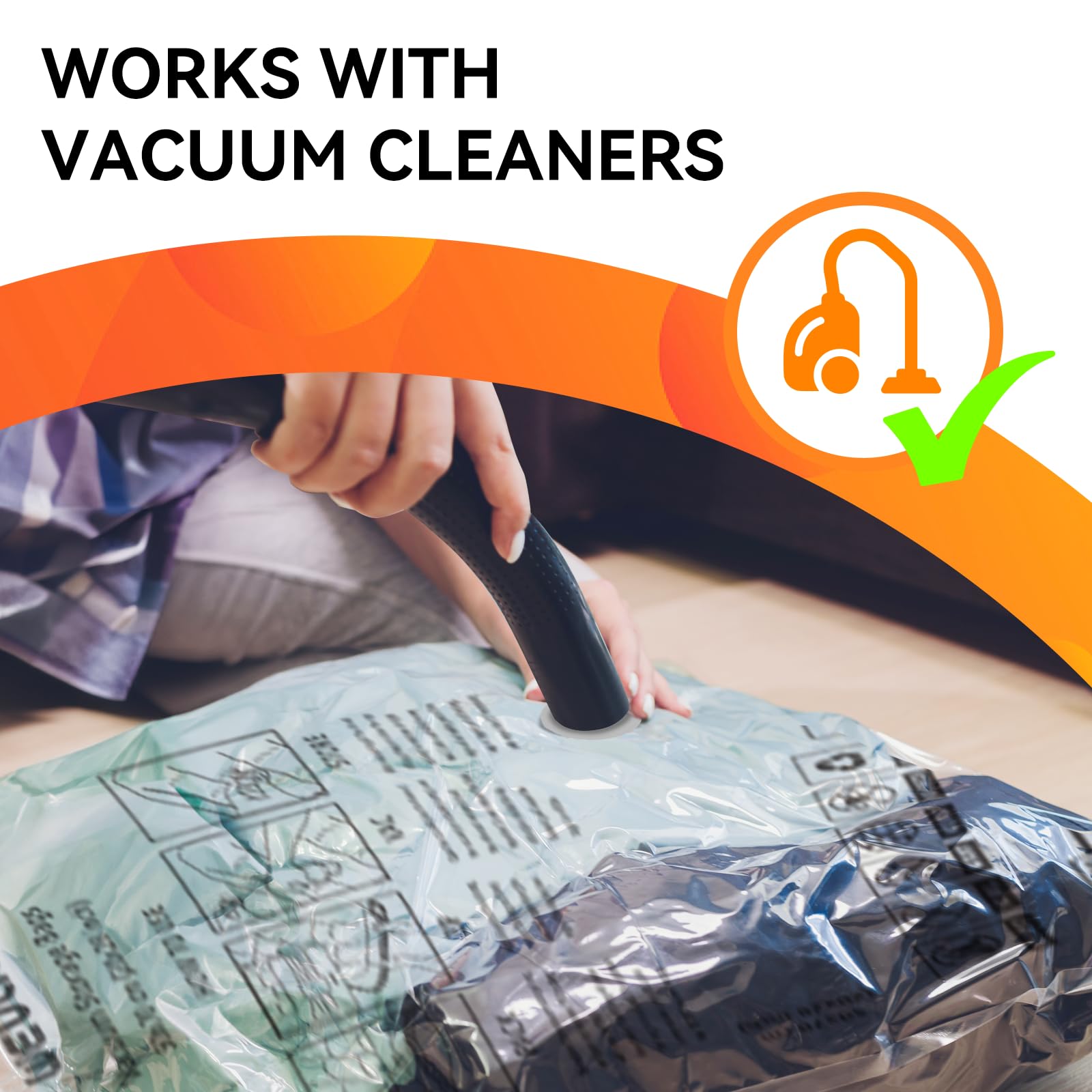 [2024 New] 20 Pack Vacuum Storage Bags (4 Jumbo/4 Large/4 Medium/4 Small/4 Roll) | Space Saver | Rapid Vacuum | Double Zip Seal