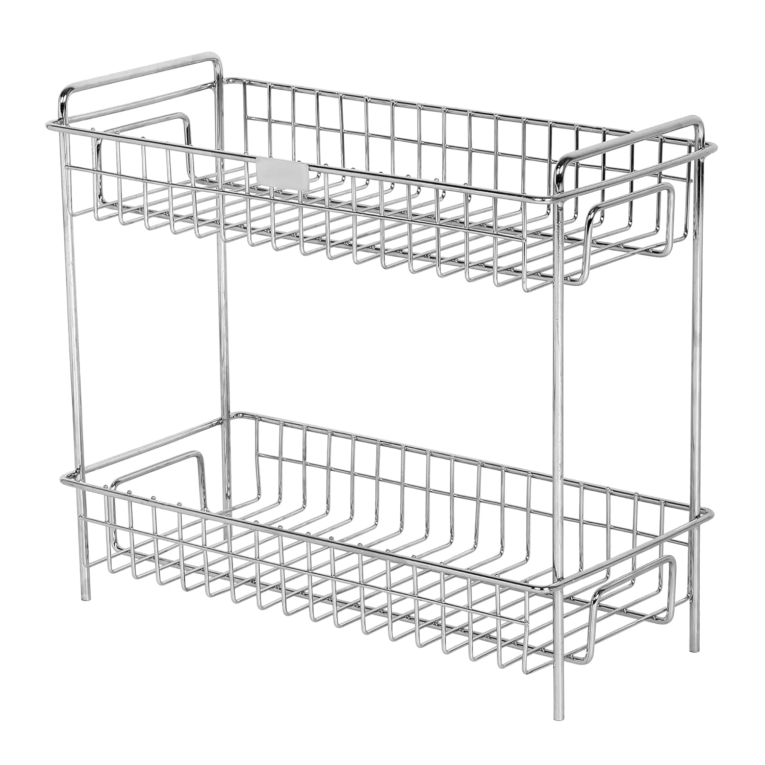 Nh10 Designs Stainless Steel 2 Layer Spice Rack/Fruit & Vegetable Rack/Kitchen Storage Organizer And Bathroom Rack 2Tier Kitche