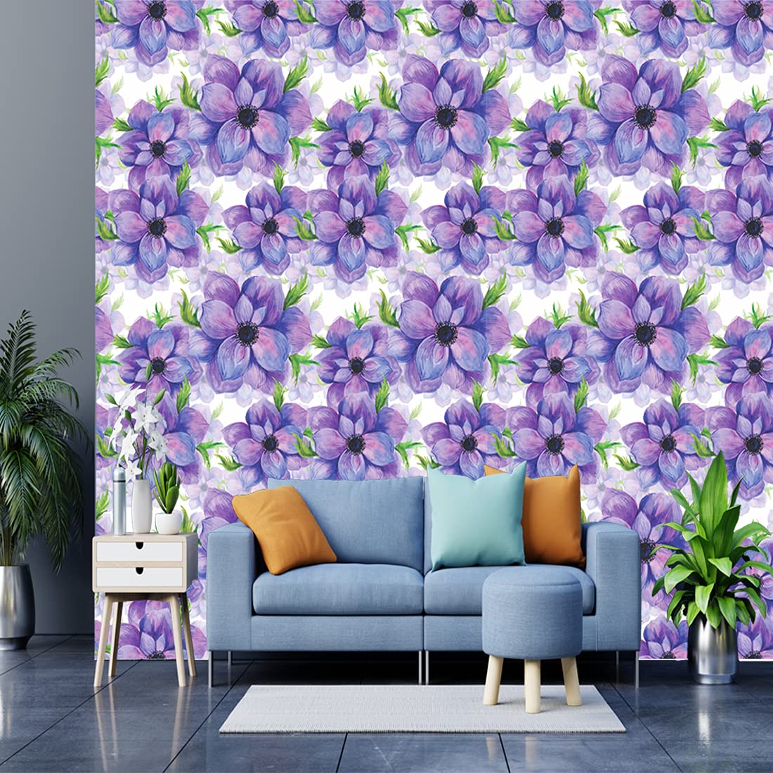 Walldaddy Wall Sticker Model(Jaamaniflower) Extra Large Size(40X300)Cm For Walls/Door/Furniture/Glass/Any Plain Surface