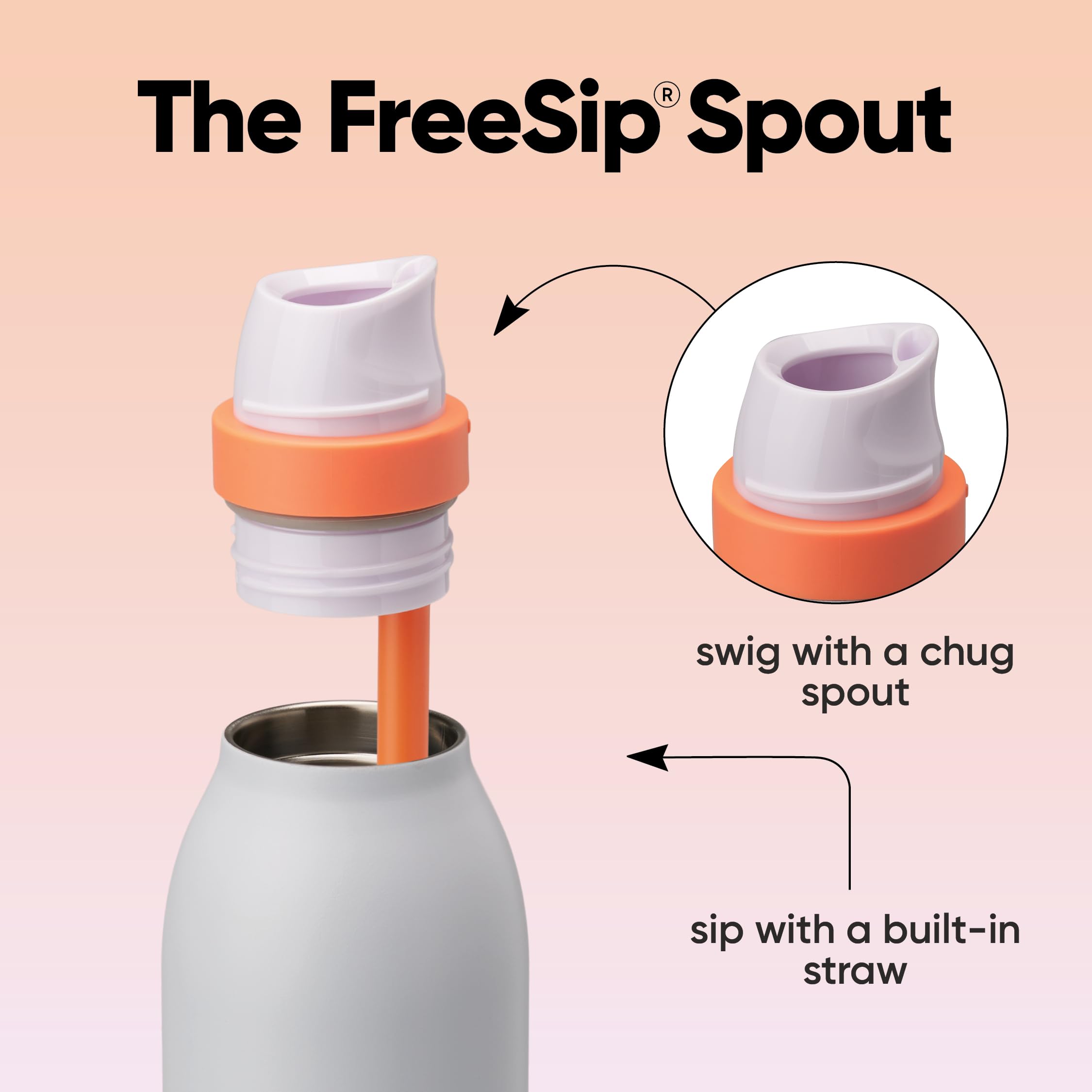 Owala FreeSip Twist 24 oz Insulated Stainless Steel Water Bottle, BPA-Free, Blue Jay