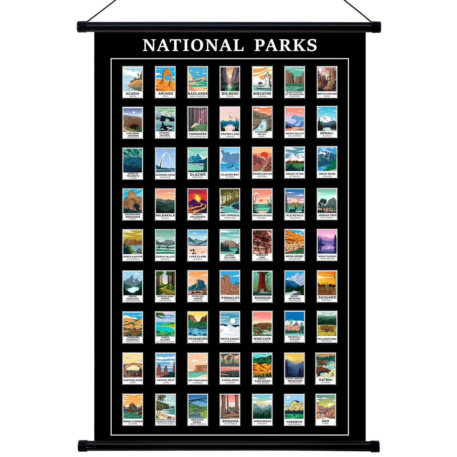 Geyee National Parks Vintage Poster Wall Decor Mallard Ducks Hunting Art Knowledge Picture Prints Wall Decor For Home Kitchen Of