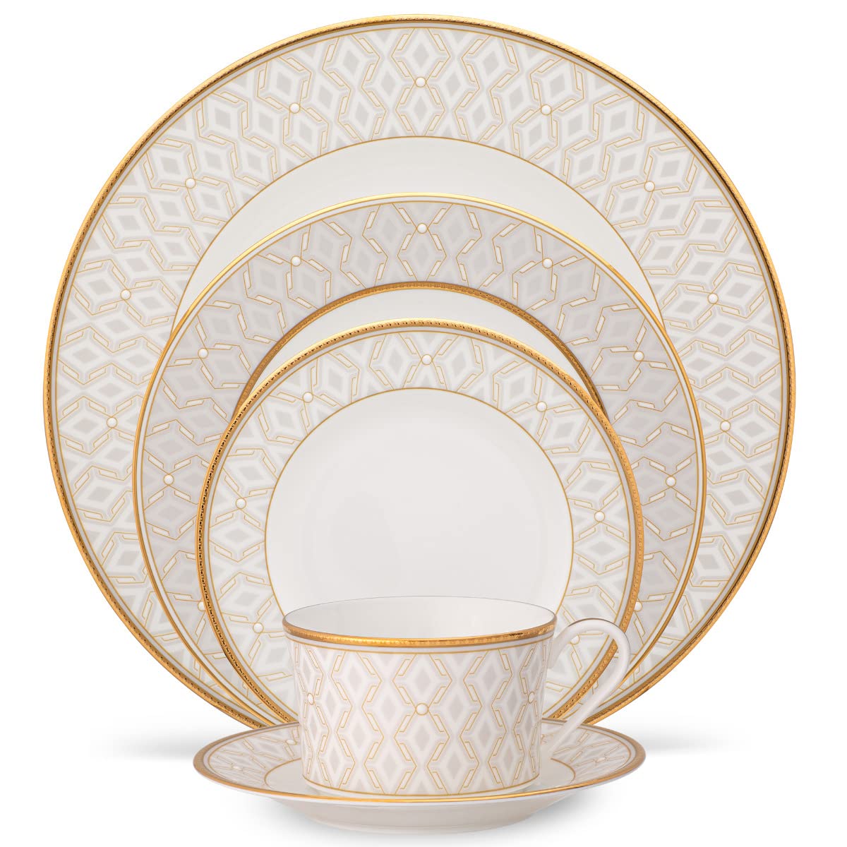 Noritake Noble Pearl 5-Piece Place Setting, Service for 1