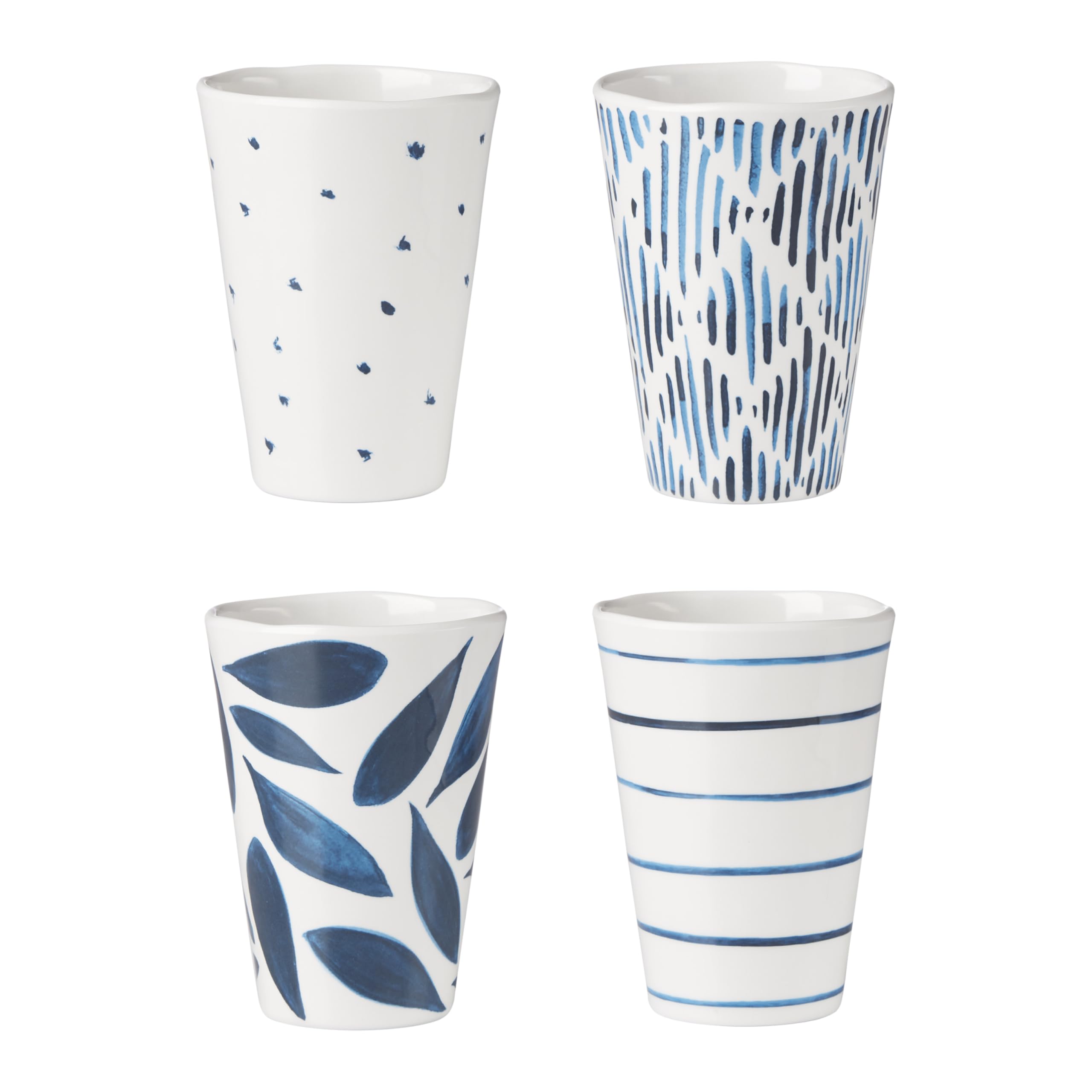 Lenox 895240 Blue Bay Melamine Assorted Tumblers, Set of 4, Lightweight Melamine Material