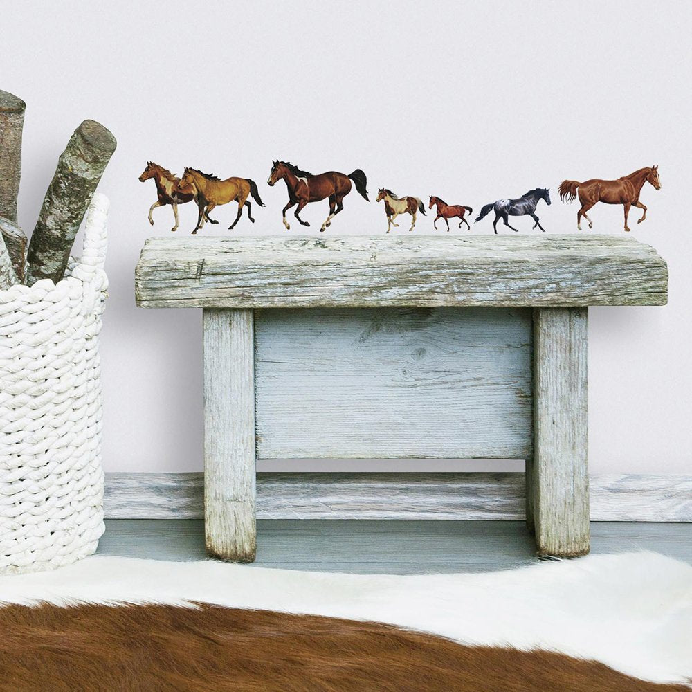 Roommates Rmk1017Scs Wild Horses Peel And Stick Wall Decals