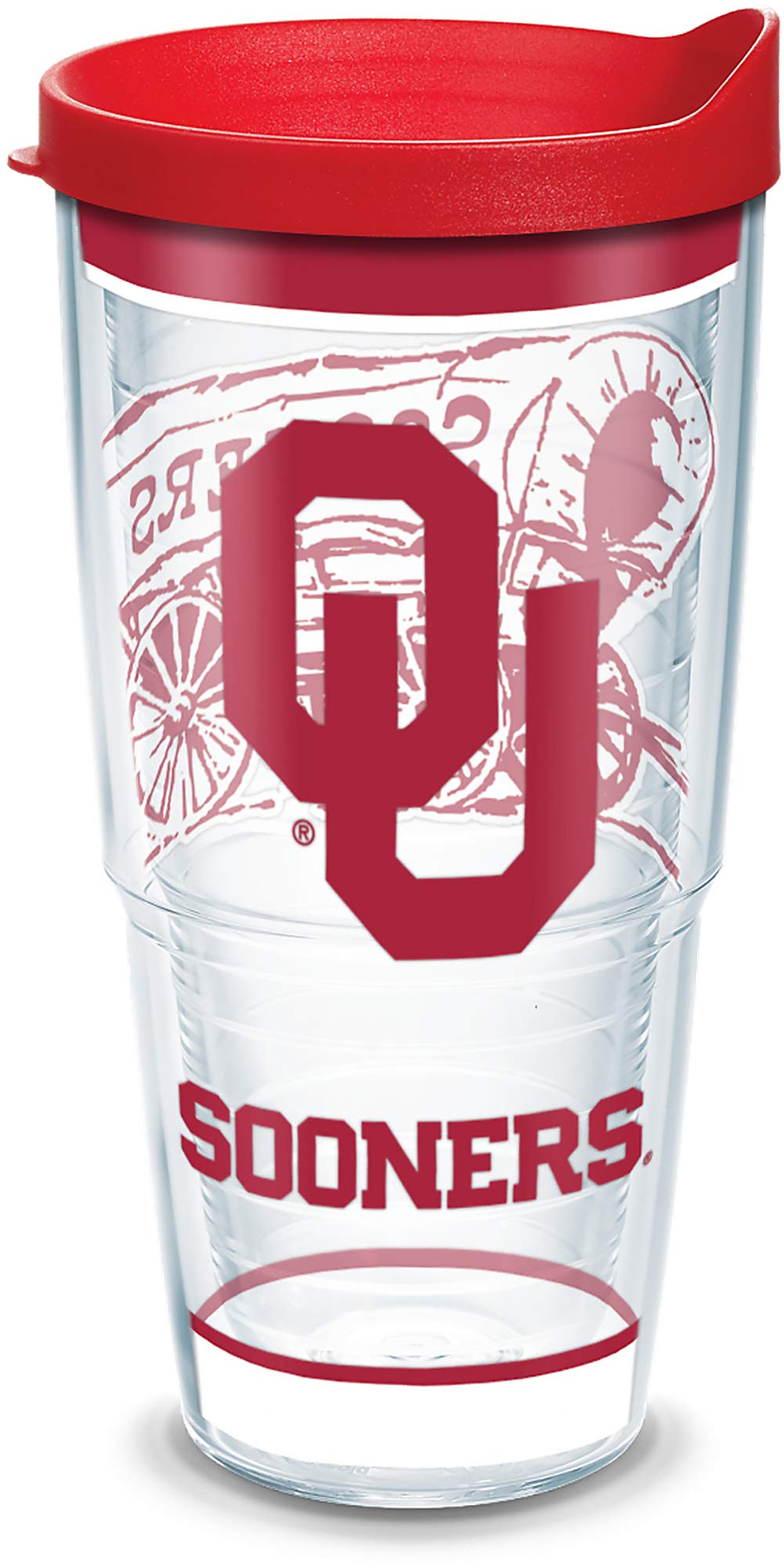 Tervis Made In Usa Double Walled University Of Oklahoma Sooners Insulated Tumbler Cup Keeps Drinks Cold & Hot, 24Oz, Tradition