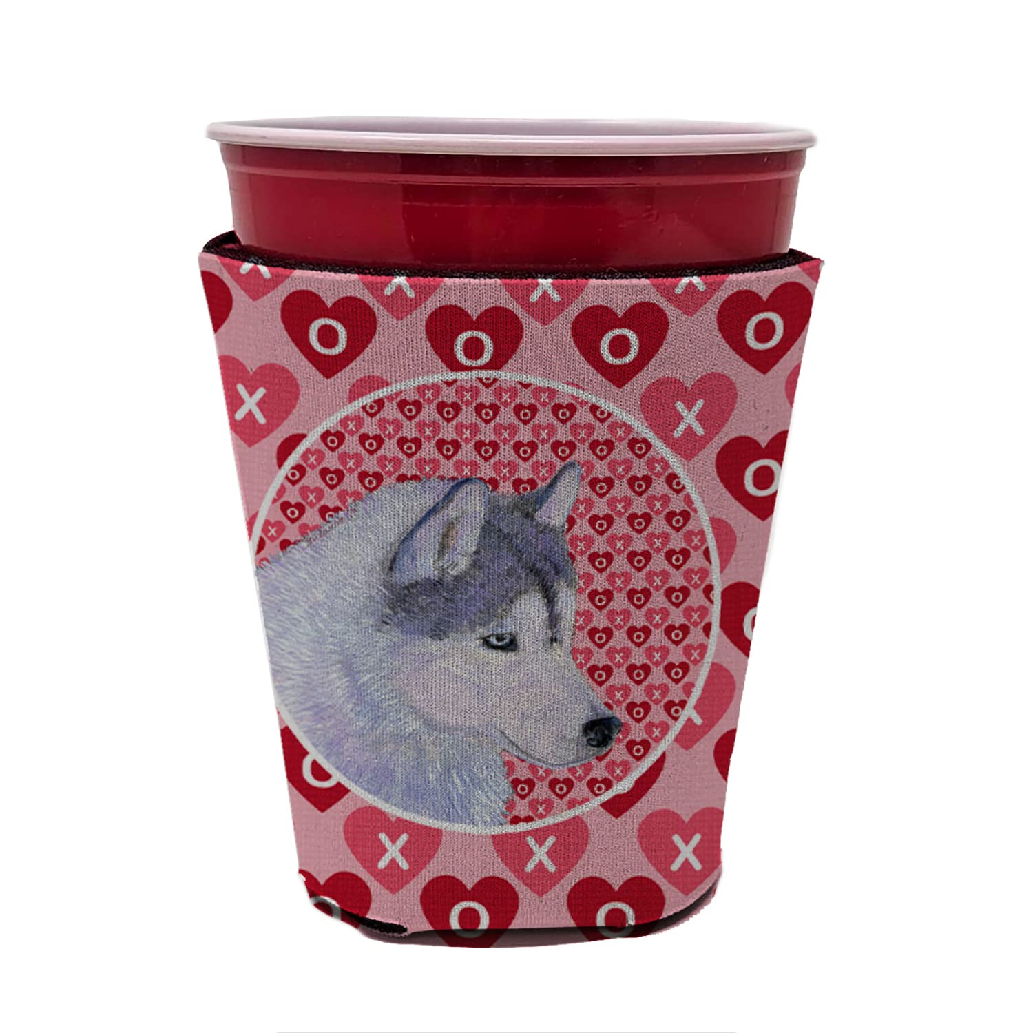 Siberian Husky  Red Solo Cup Beverage Insulator Hugger