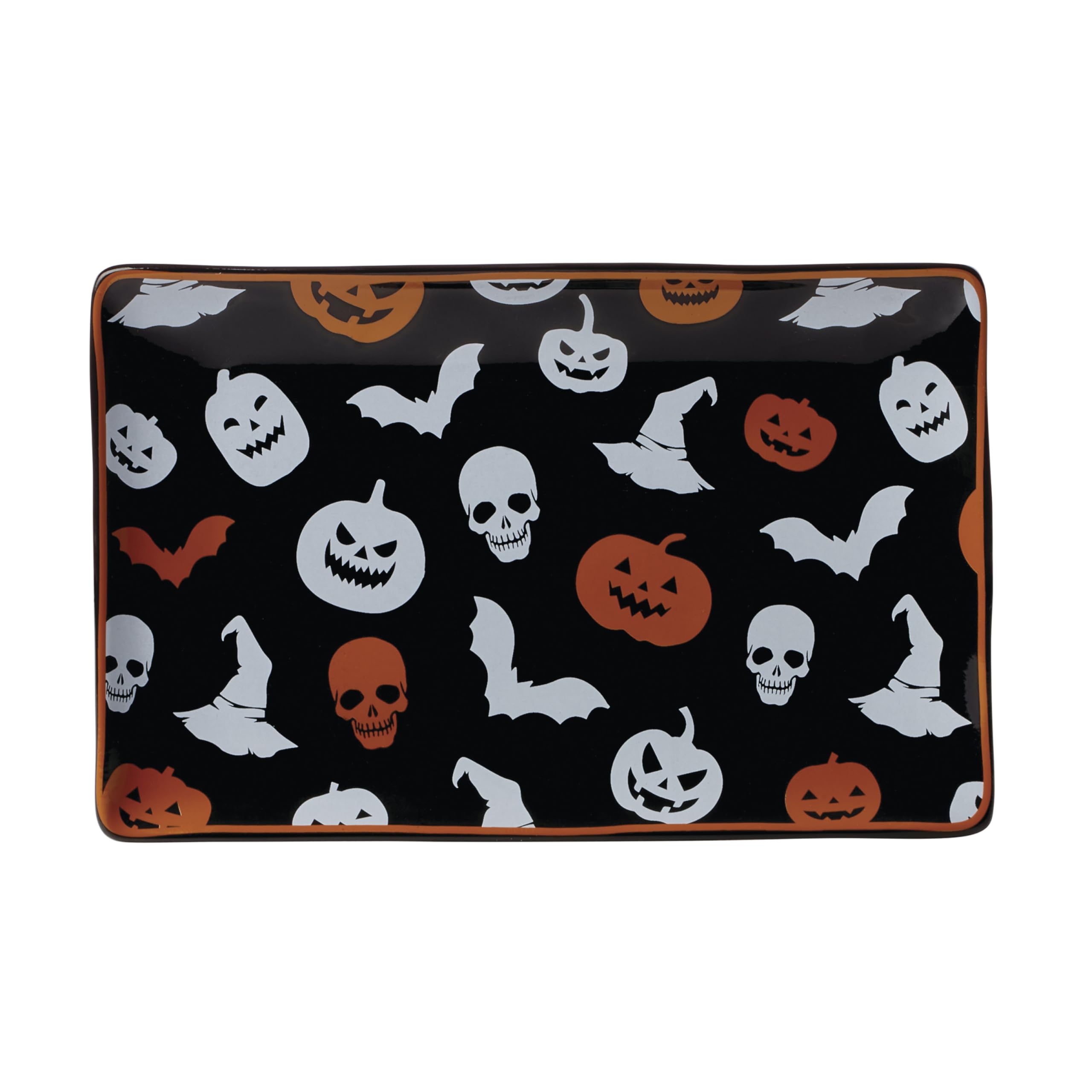 Oneida Serveware, Vintro Halloween Hors DOeuvres Tray, Made of Porcelain, Dishwasher Safe, Halloween Decor Indoor, Spooky Party