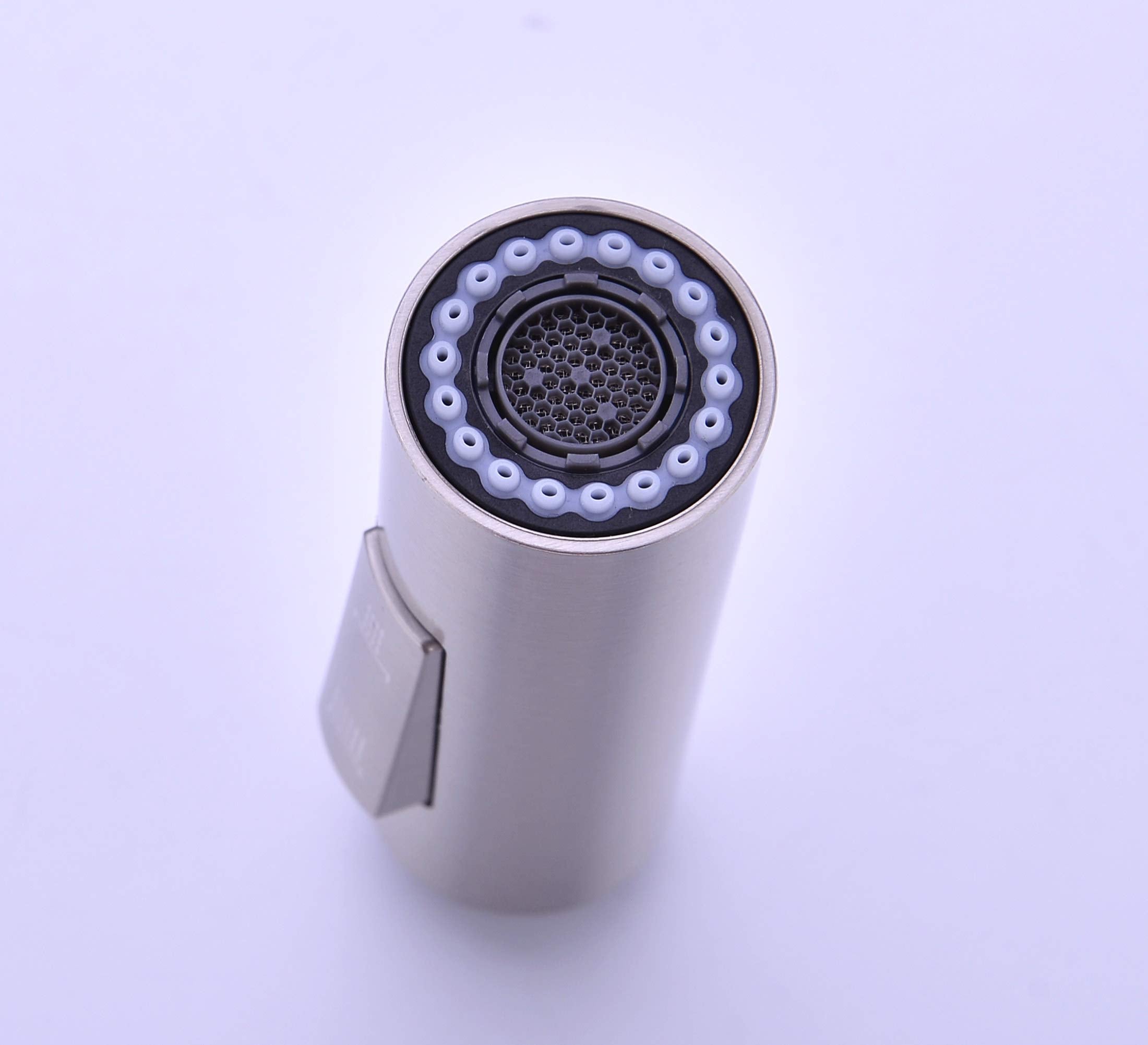 GORDEE Pull Down Spray Head for Kitchen Faucet  Column Shape 2-Function Kitchen Bathroom Sink Faucet Replacement Head  1.8 GPM 0.8 inch Connector(MALE)  General US Standard  Brushed Nickel Silver
