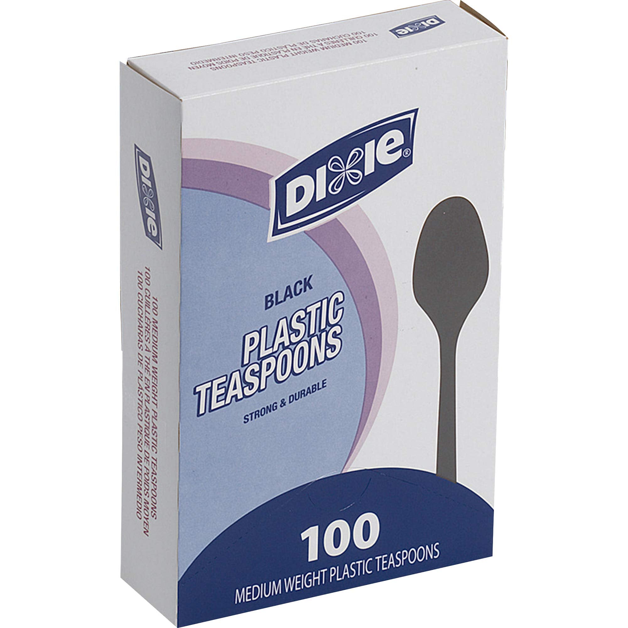 Dixie 5.613'' Medium-Weight Polystyrene Plastic Teaspoon By Gp Pro (Georgia-Pacific); Black; Tm507Ct; 1;000 Count (100 Spoons Pe