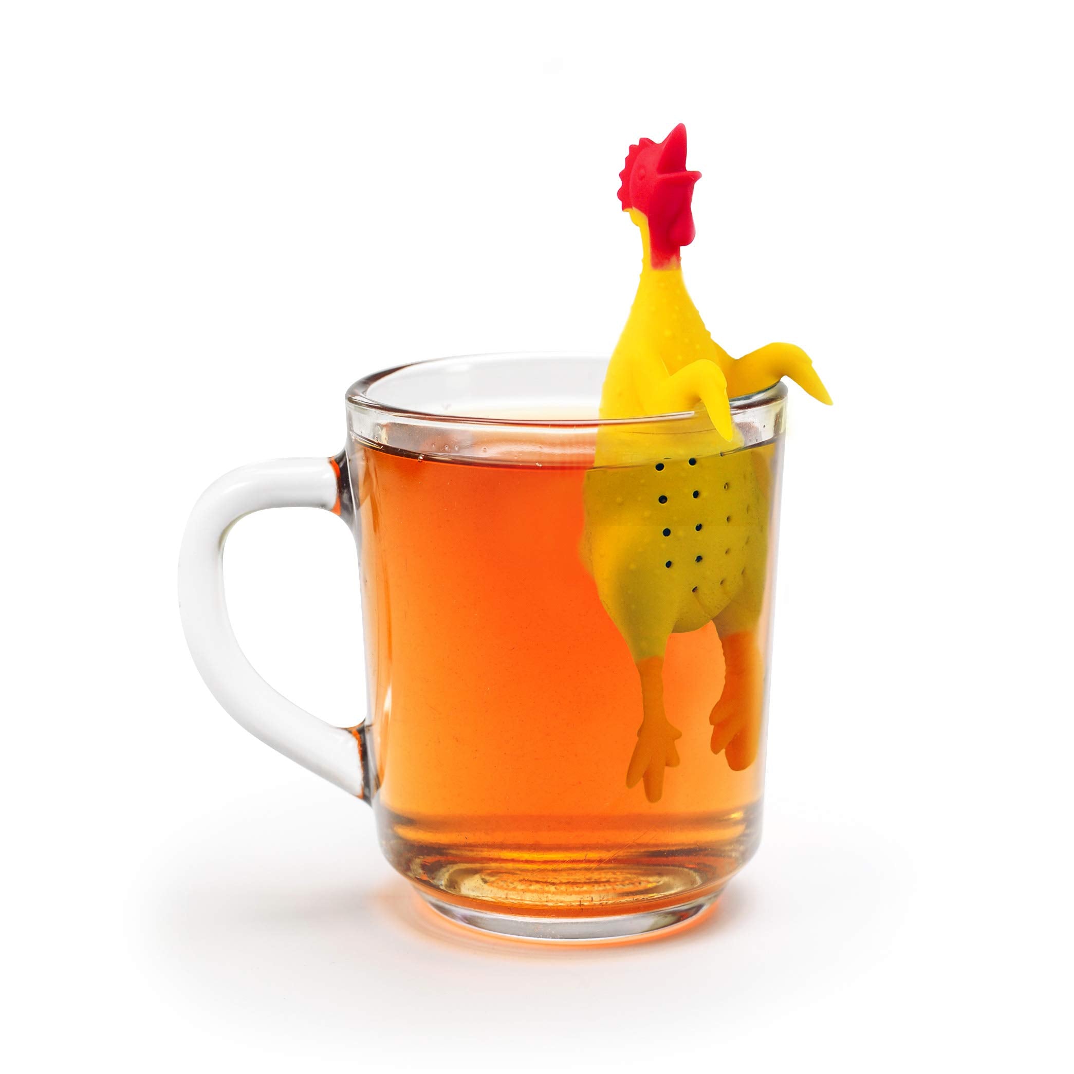 Genuine Fred, Cock-A-Doodle Brew, Chicken Reusable Silicone Tea Infuser, Yellow, Fun Gift For Tea Lovers, Clever Kitchen Gadget