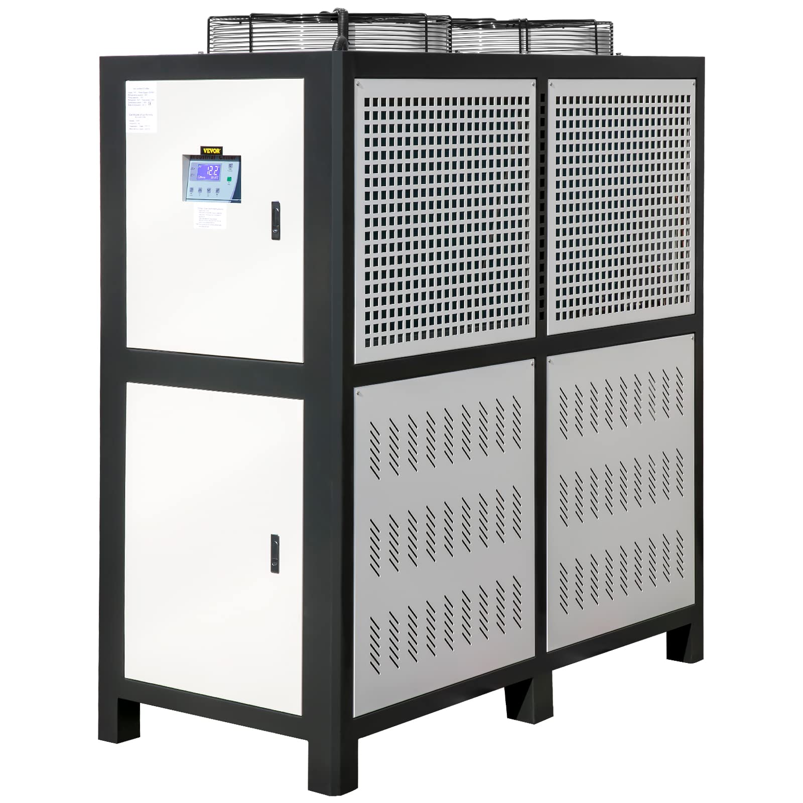 VEVOR Water Chiller 15Ton, Capacity Industrial Chiller 15Hp, Air-Cooled Water Chiller, Finned Condenser, with Micro-Computer Con