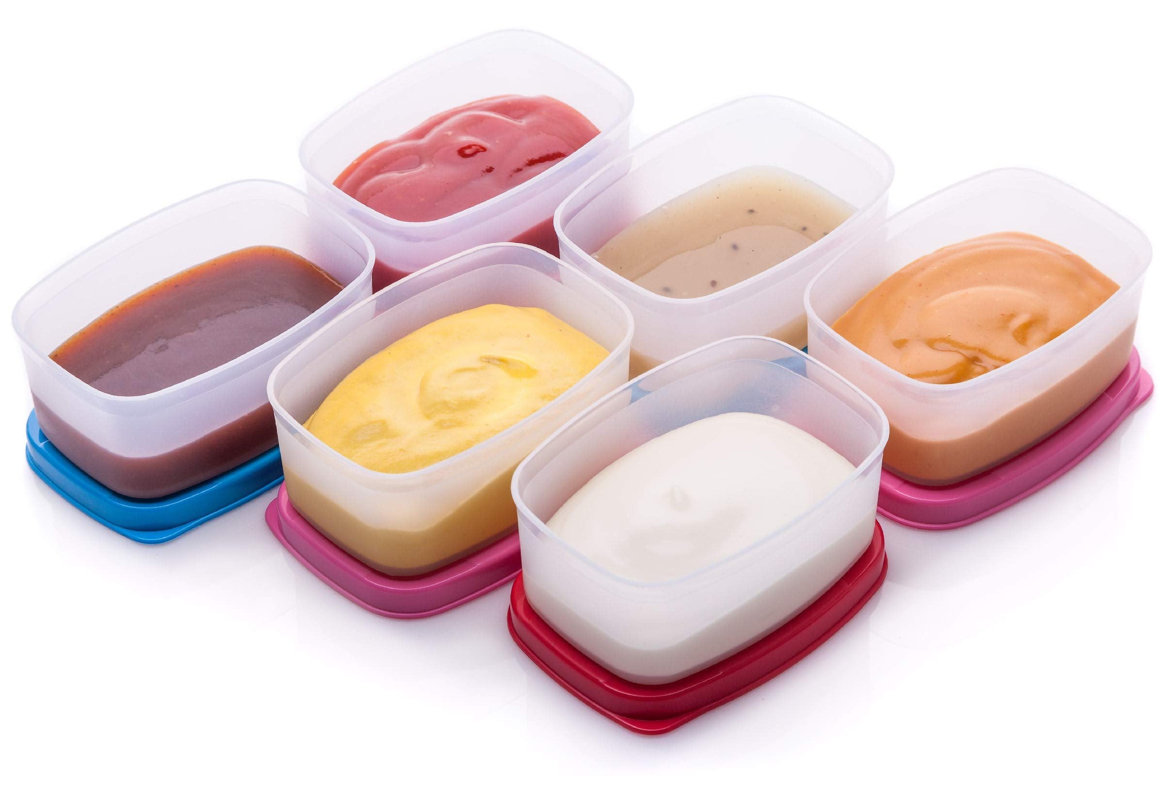 Signoraware Cute Bpa Free Plastic Container (100Ml X 6 | Setof6 | Multicolor)