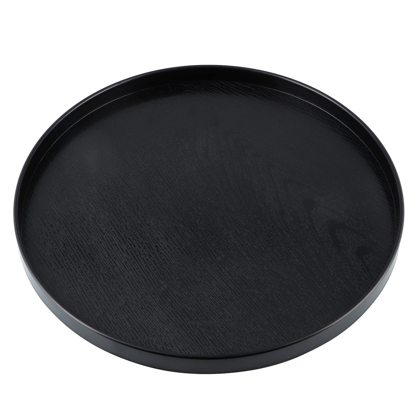 Mdluu Plastic Serving Tray, 13'' Ottoman Tray, Round Butler Tray For Breakfast In Bed, Coffee Table Decor, Party