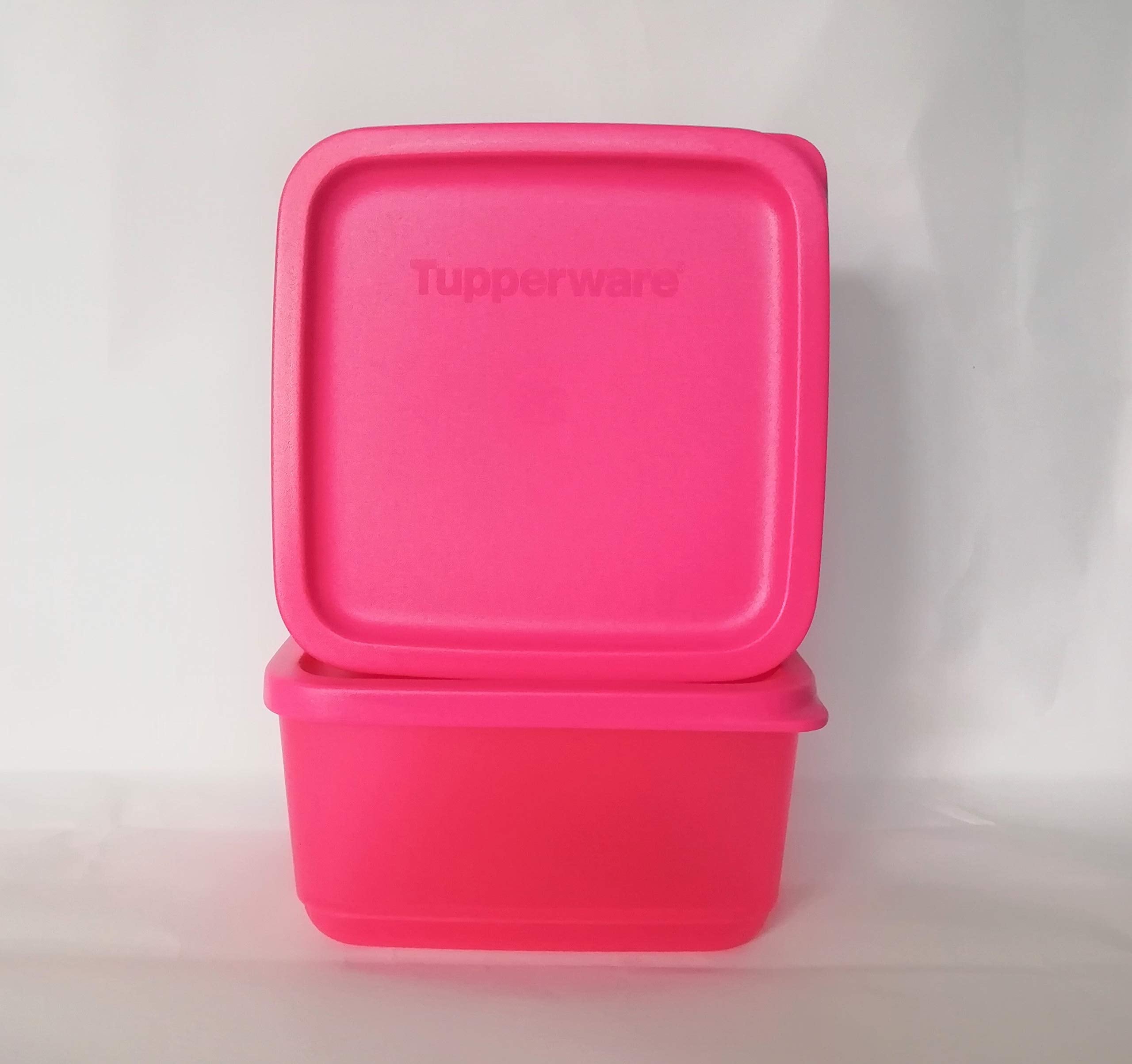 Tupperware Plastic Shbasket Fridge Containers  650Ml, Set Of 2,Pink