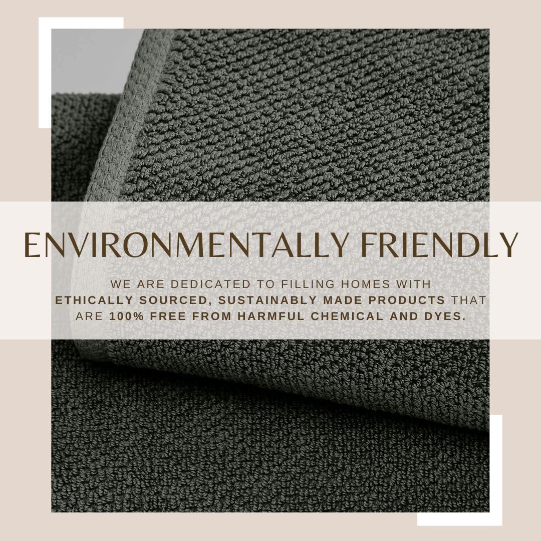 Dark Grey Bath Towel - 100% Cotton 54X27 Towel - Absorbent, Quick-Drying, Durable Bath Towels For Bathroom Decor - Low-Twist, Tw