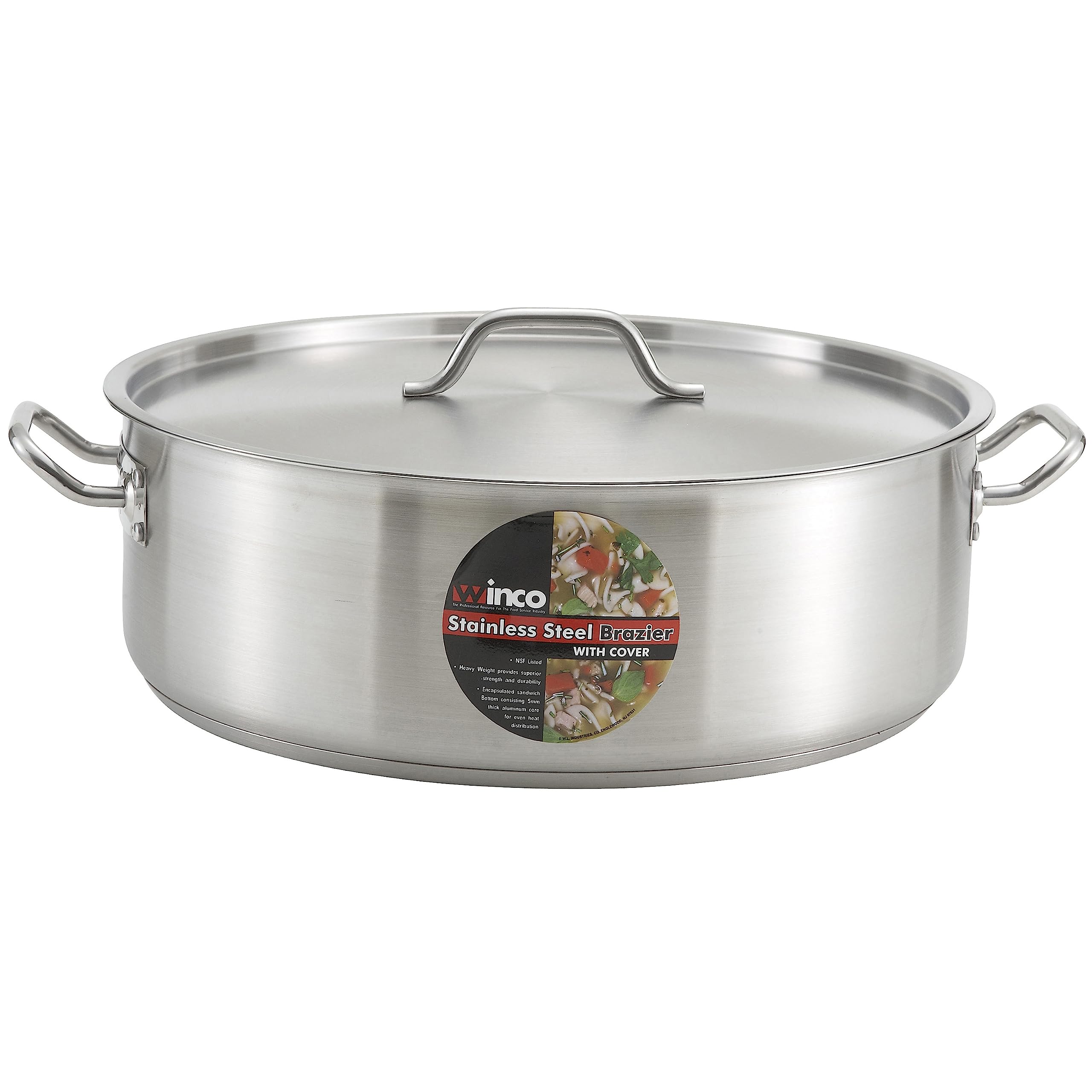 Winware Stainless Steel 15 Quart Brasier With Cover