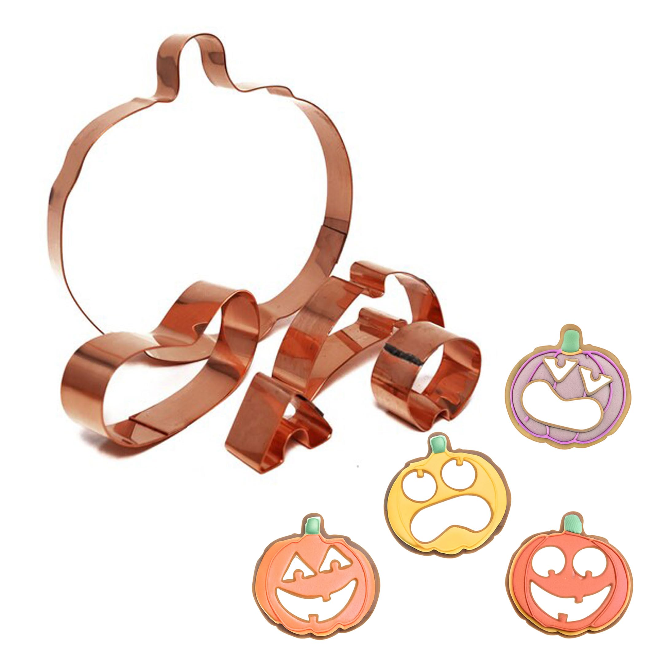 Large Jack-O-Lantern Halloween Pumpkin Cookie Cutter 5 Piece Set