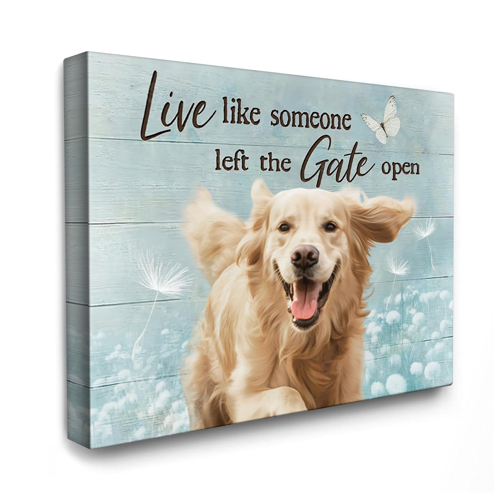 Luslya Golden Retriever Dog Wall Art Canvas Cute Dogs Bathroom Painting Wall Decor Framed Dog Farmhouse Poster Home for Living R