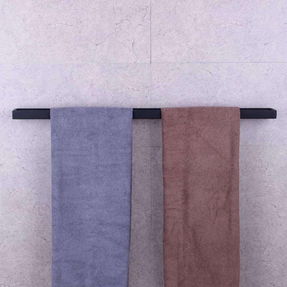 GERZWY Matte Black 36-Inch Bathroom Towel Bar SUS 304 Stainless Steel Bath Towel Bar Modern Style Wall Mount