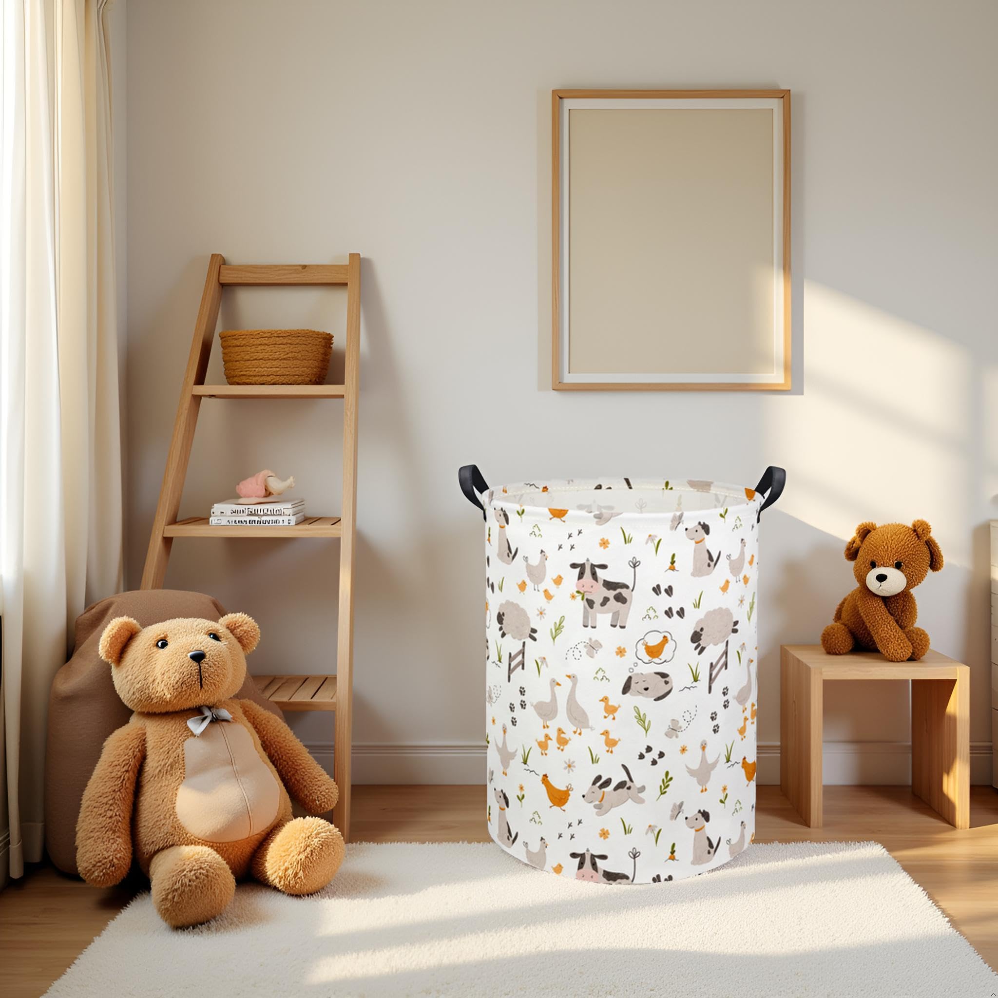 Tibaolover Baby Laundry Basket Kids Hamper Toy Storage Bin For Boys Room Decor Baby Nursery Hamper Gift Baskets For Bedroom Bath
