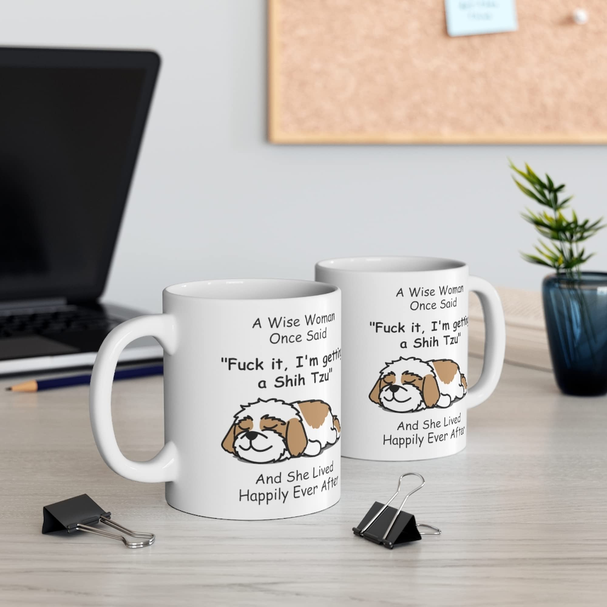 Funny Shih Tzu Dog Mom Gifts For Women Puppy Lovers Mother 'S Day 2024 A Wise Woman Once Said Coffee Mug With Fun Quotes Ceramic