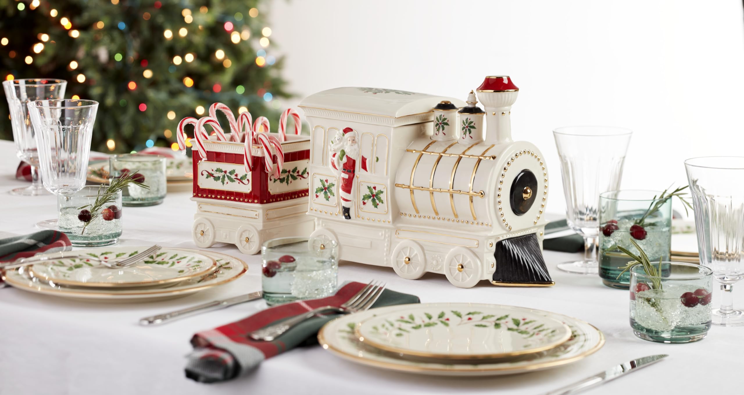 Lenox 894179 Holiday Train 5-Piece Serving Set, Christmas Decor