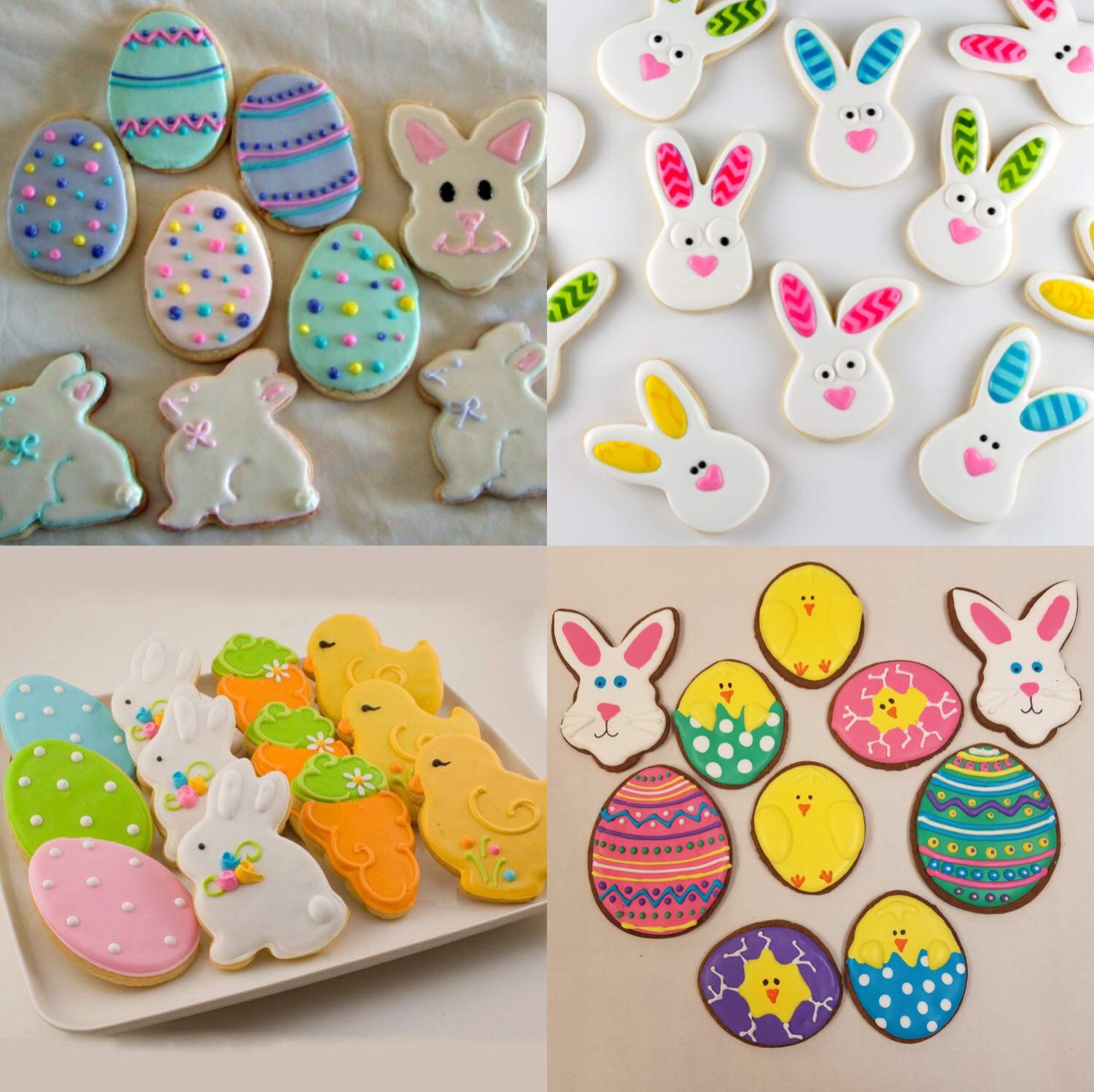 Easter Cookie Cutter Set - 7 Piece - Egg, Carrot, Bunny, Flower, Chick, Bunny Face And Butterfly