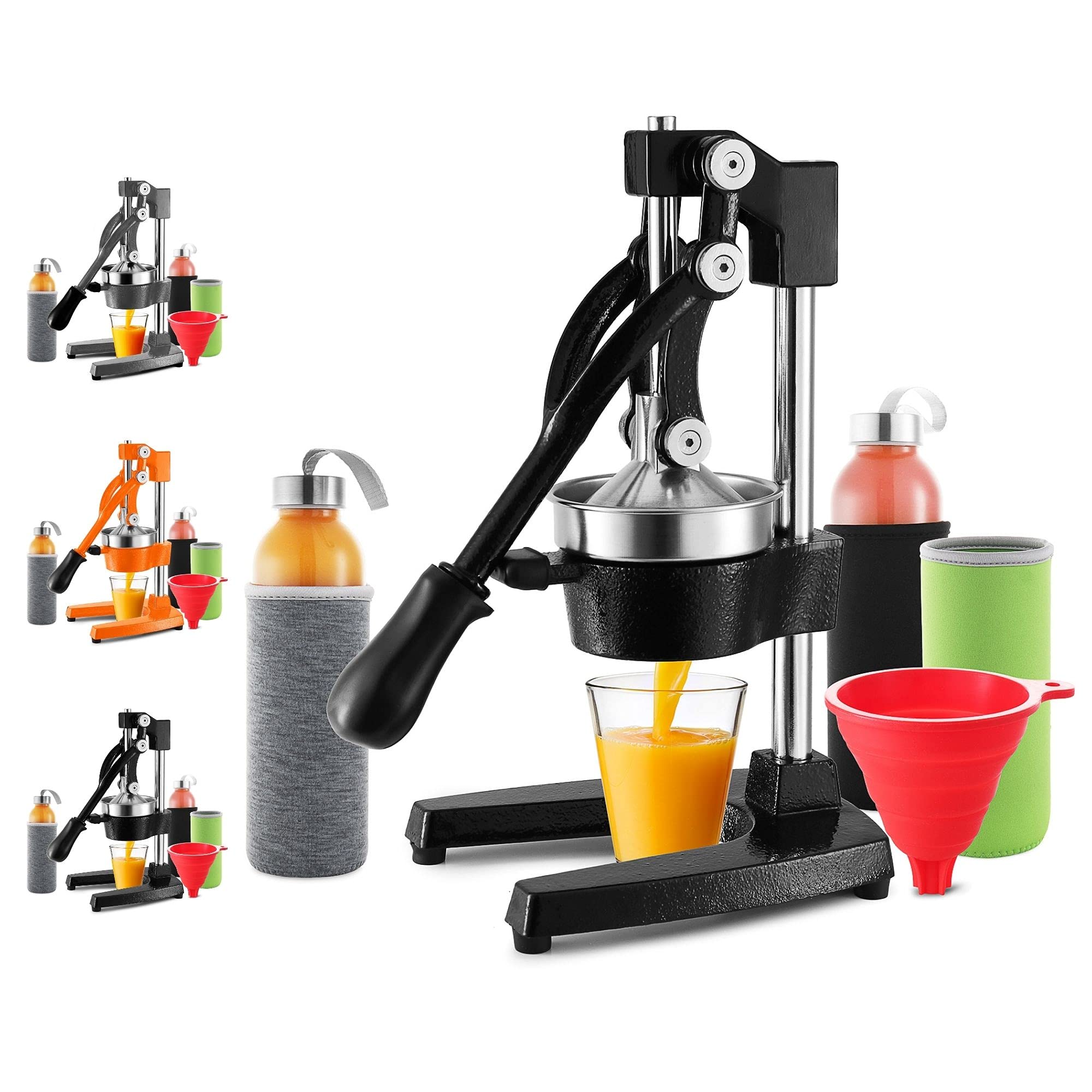 Joytable Citrus Juicer  Professional Hand Juicer Citrus Squeezer  7 Pc Juicer Press  Metal Grapefruit, Orange & Lemon Juicer 