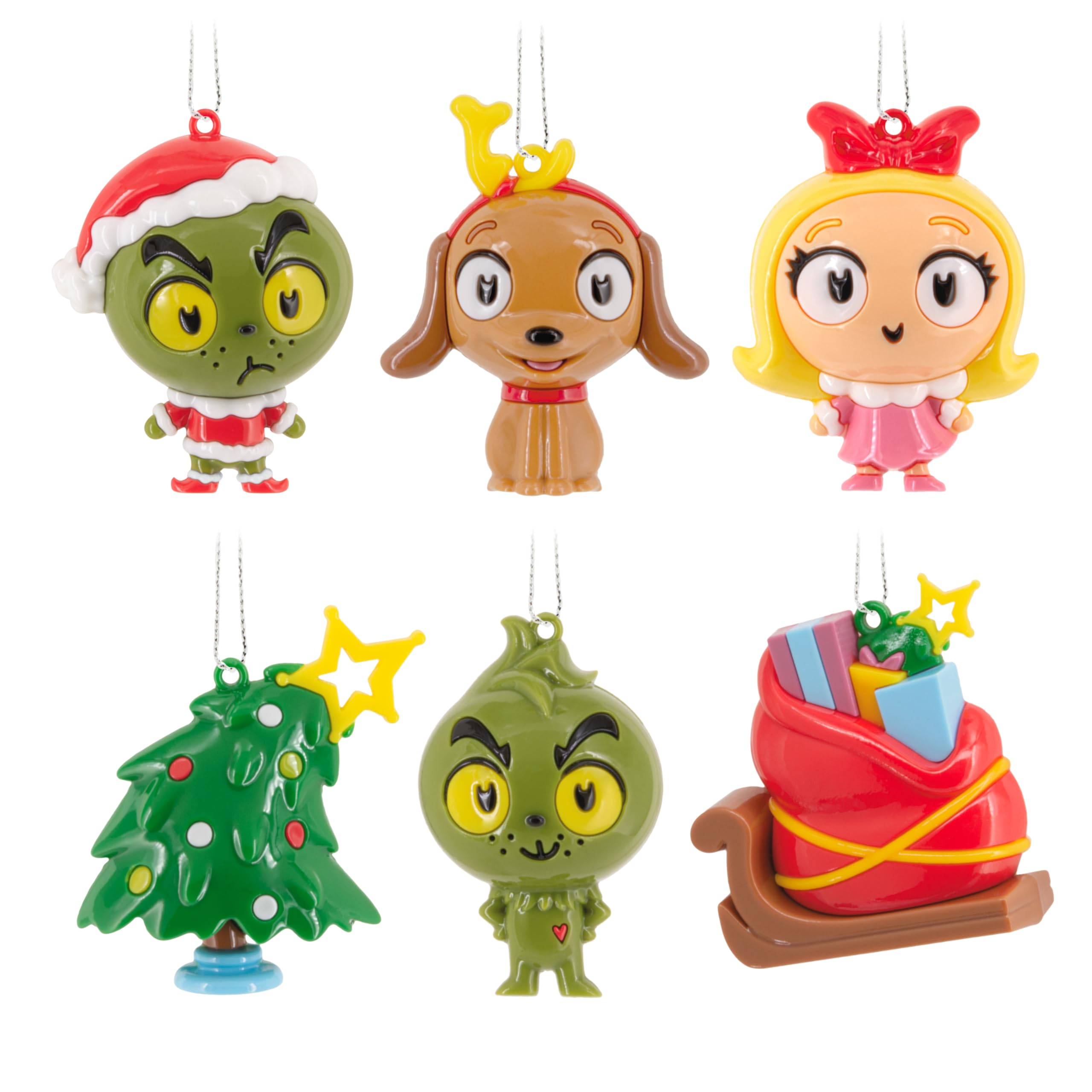 Hallmark Dr. Seuss s How The Grinch Stole Christmas! Series 1 Mystery Christmas Ornaments, Shatterproof, Set of 2, Gifts for Dr.