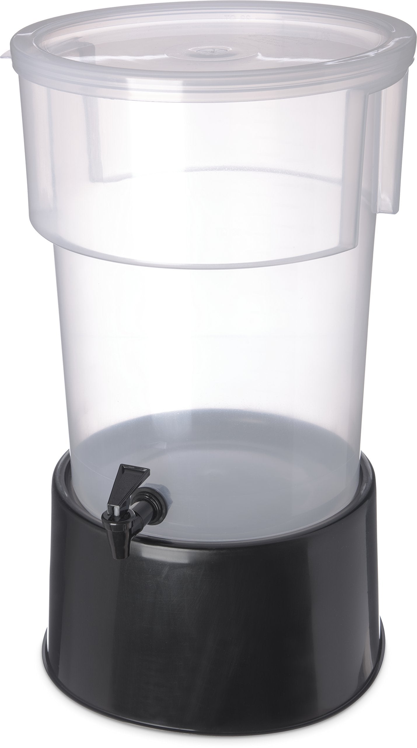 Carlisle Foodservice Products 222903 Polypropylene Round Beverage Dispenser With Base, 5 Gal. Capacity, 12-3/8'' Dia. X 21-1/2''