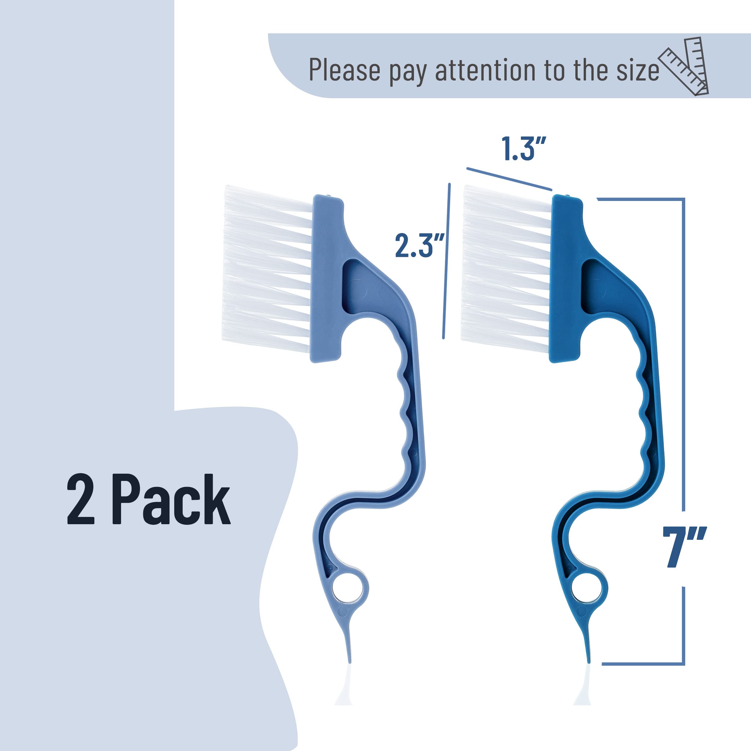 Slick- Window Track Cleaning Brush, 2 Pack, Window Cleaning Brush, Window Groove Cleaning Brush, Window Track Cleaner, Gap Clean