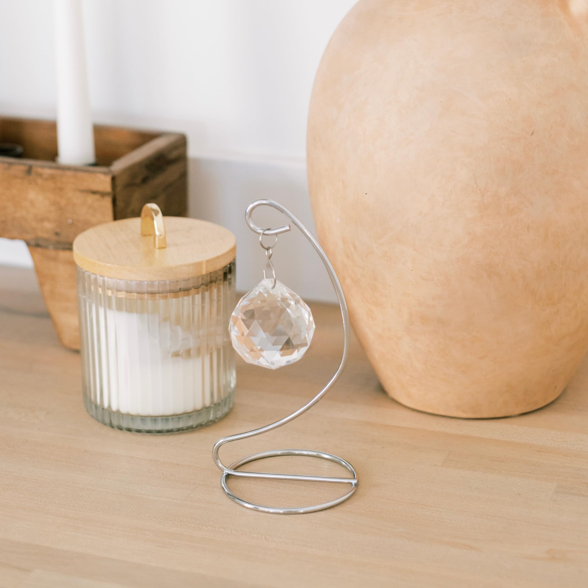 Memorialight Tabletop Sympathy Gift with Stand, Crystal Ornament Rainbow Maker, Unique Memorial Gift, Loss of Family & Loved One