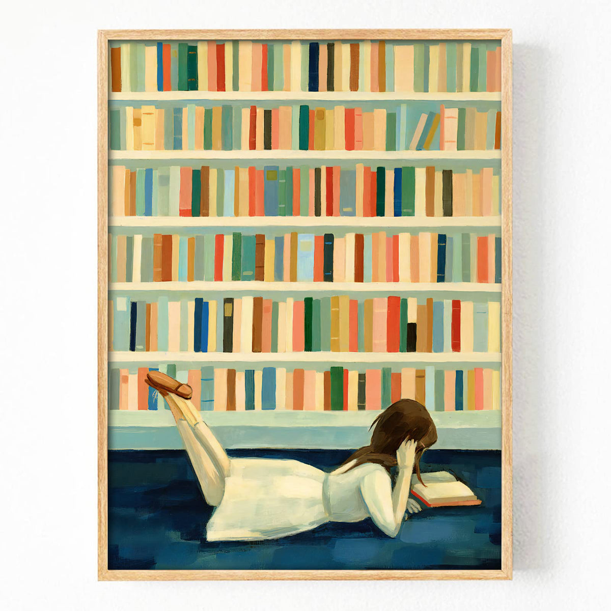 Girl Reading Book Wall Art Inspirational Poster Book Canvas Print Woman Reading A Book Painting For Bedroom Home Decor Book Post