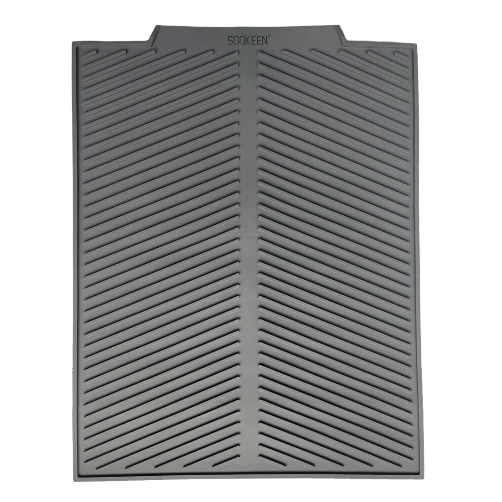 Soqkeen Silicone Dish Drying Mat 17 X 13 Kitchen Dish Drainer Heat Resistant Mat Collapsible Sink Non Slip Kitchen Draining Boar