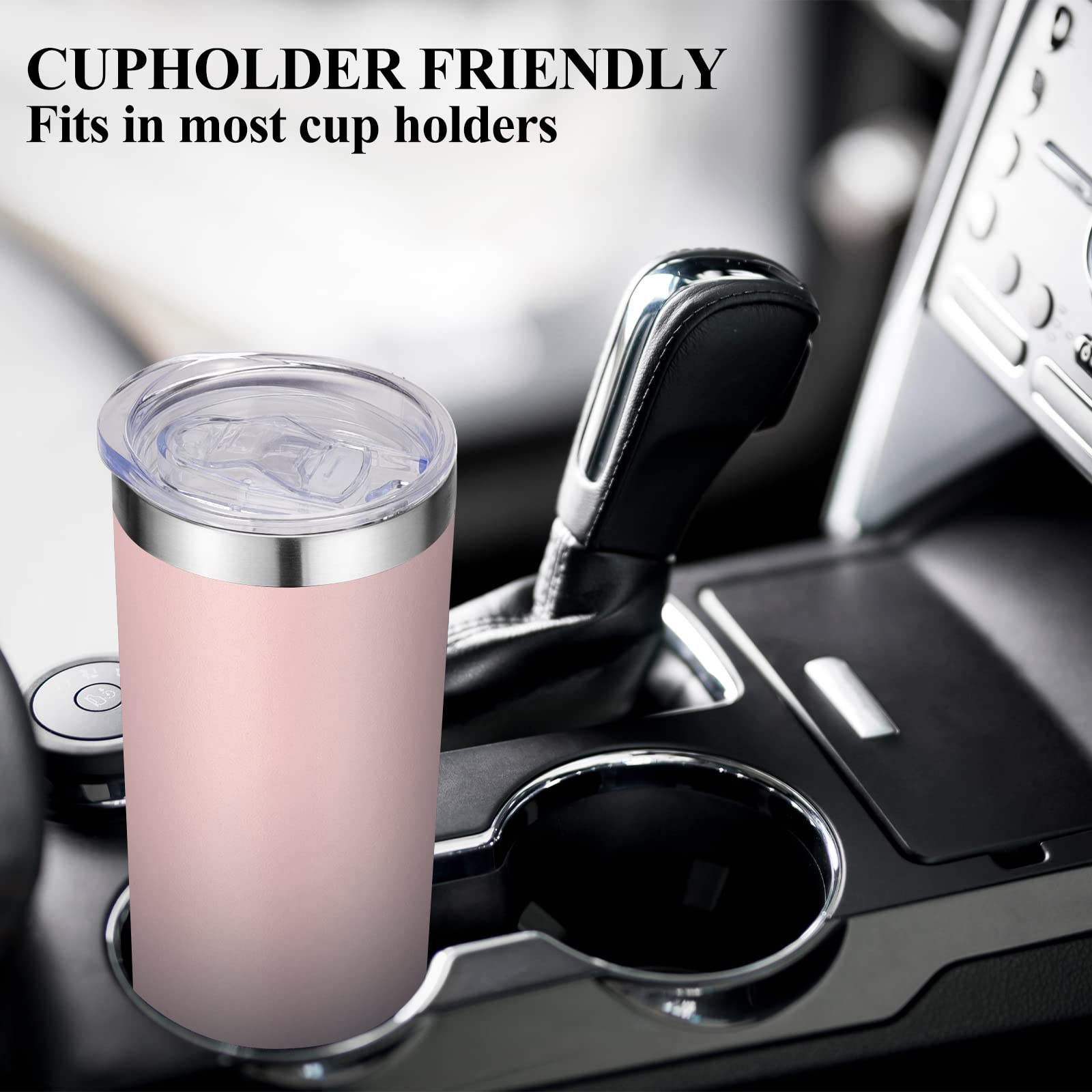 Vegond Stainless Steel Skinny Tumbler, 20 Oz Vacuum Insulated Tumbler With Lid And Straw, Double Wall Coffee Cup, Travel Mug For