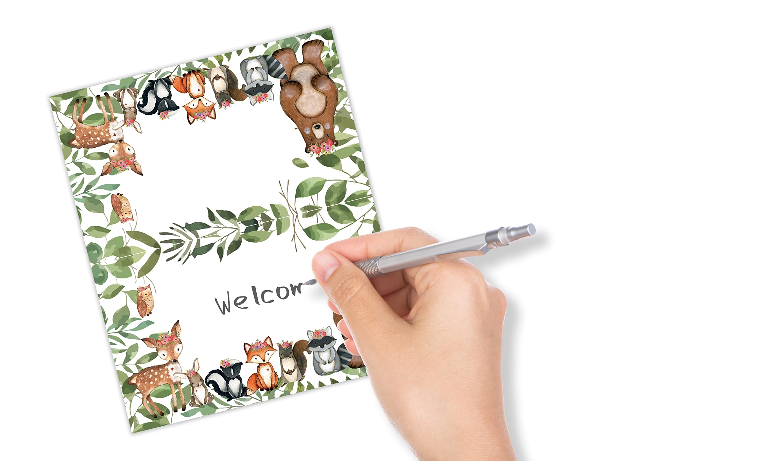 Table Place Card, Jungle Safari Animal Themed Tent Style Cards, Pack Of 25 Half-Fold Reception Place Cards, Perfect For Baby Sho