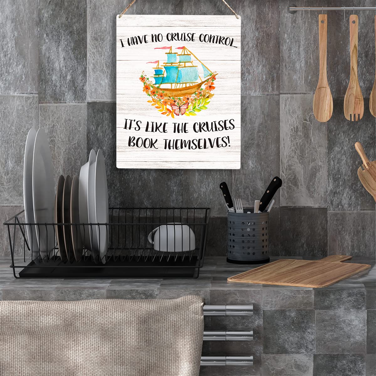 YCYD Cruise Door Decorations I Have No Cruise Control It s Like They Book Themselves Quote Sayings Home Wall Decor Wooden Hangin