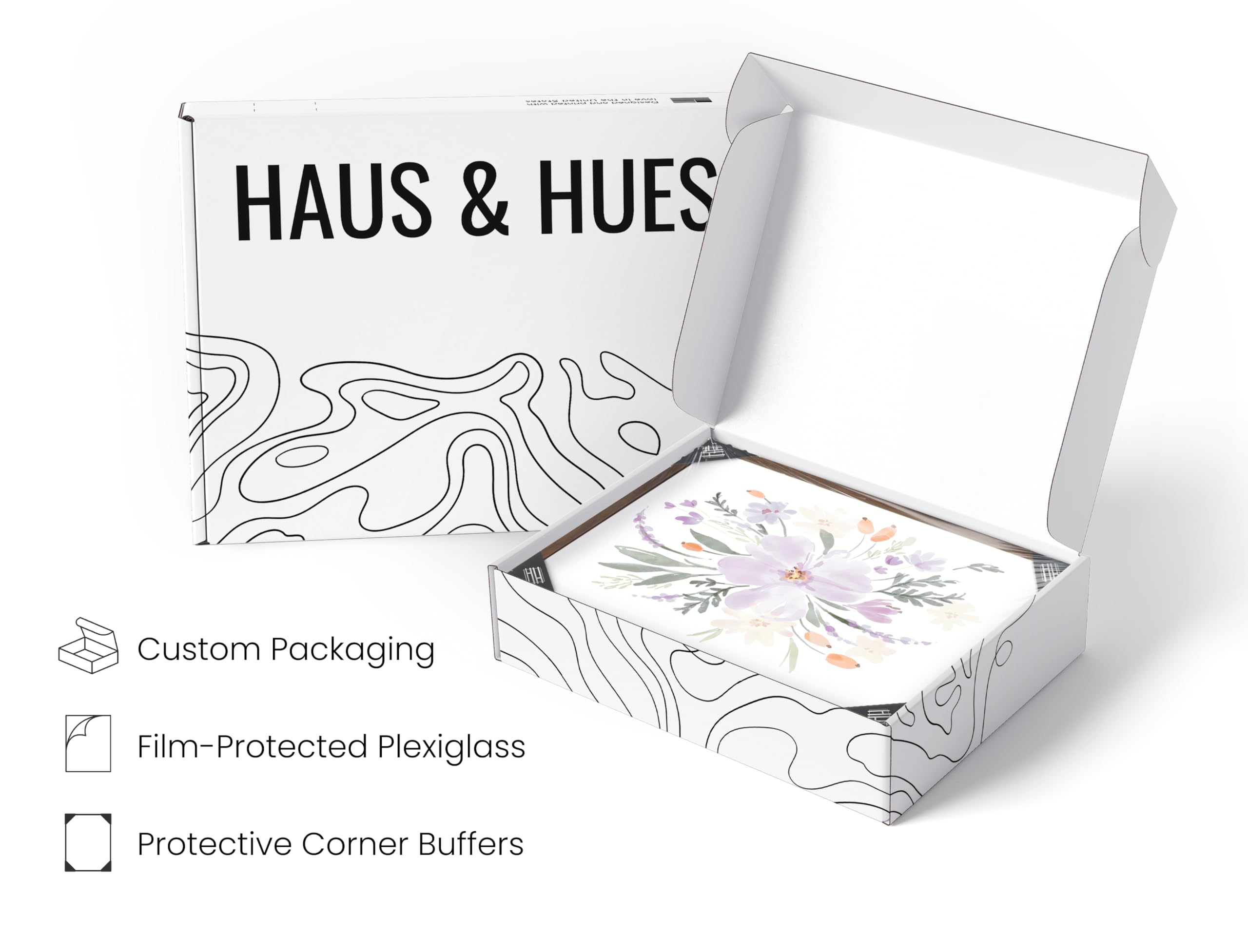 Haus And Hues Botanical Prints - Set Of 4 Flower Posters, Flower Pictures Wall Decor, Floral Prints, Wall Flower Pictures, Flowe
