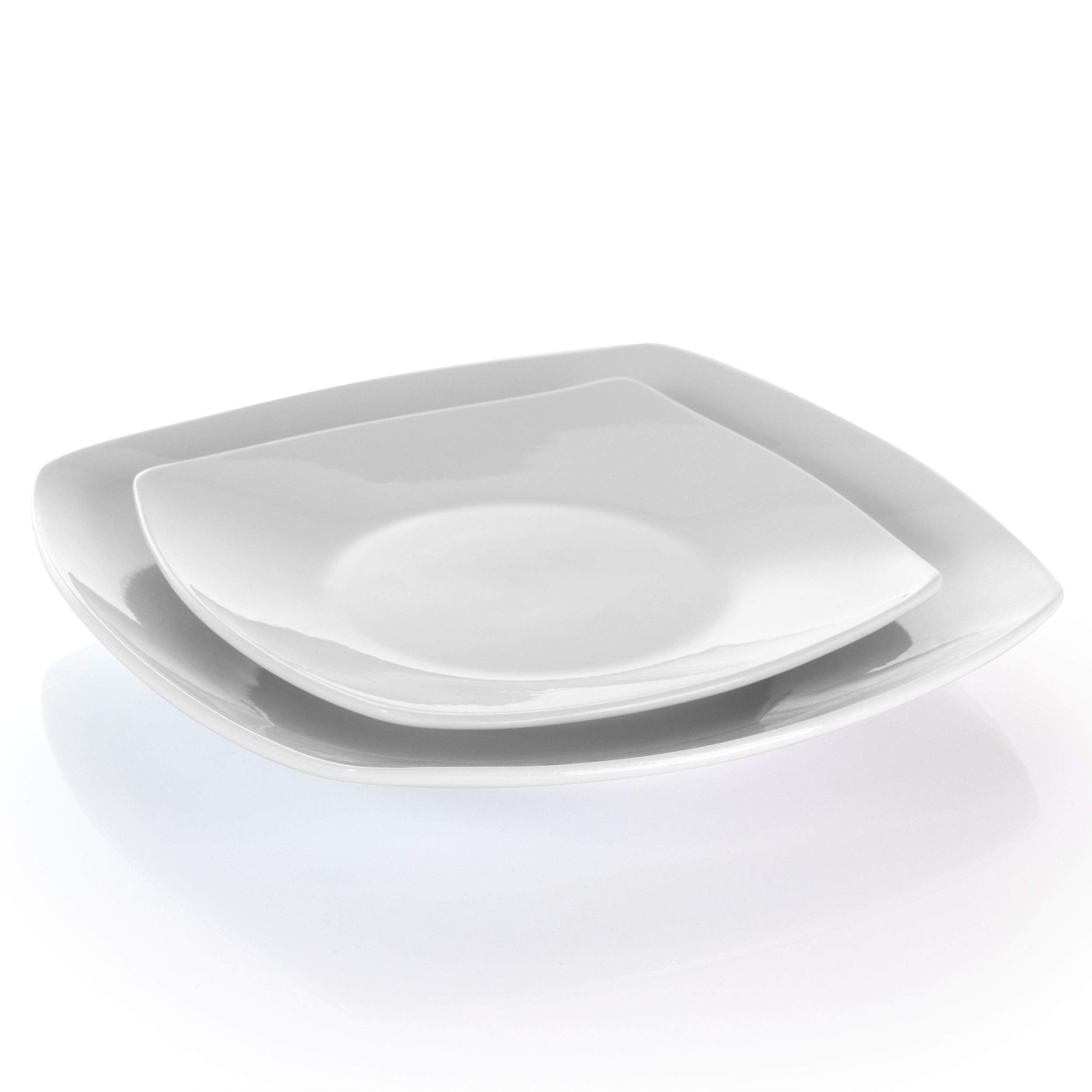 Elama Service for Four 16 Piece Porcelain Dinnerware Set, White-Square 1