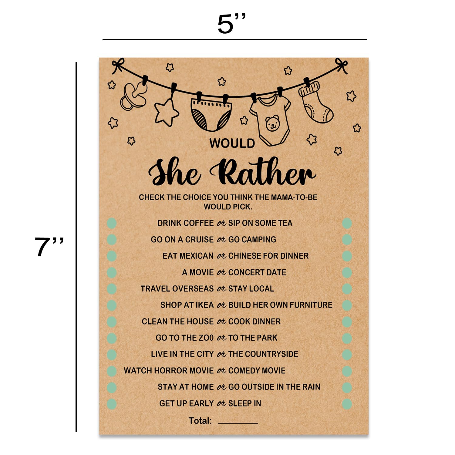 Baby Shower Game, Would She Rather, Baby Shower Ideas, Party Activities Ideas Supplies, Baby Shower Party Games Supplies & Activ