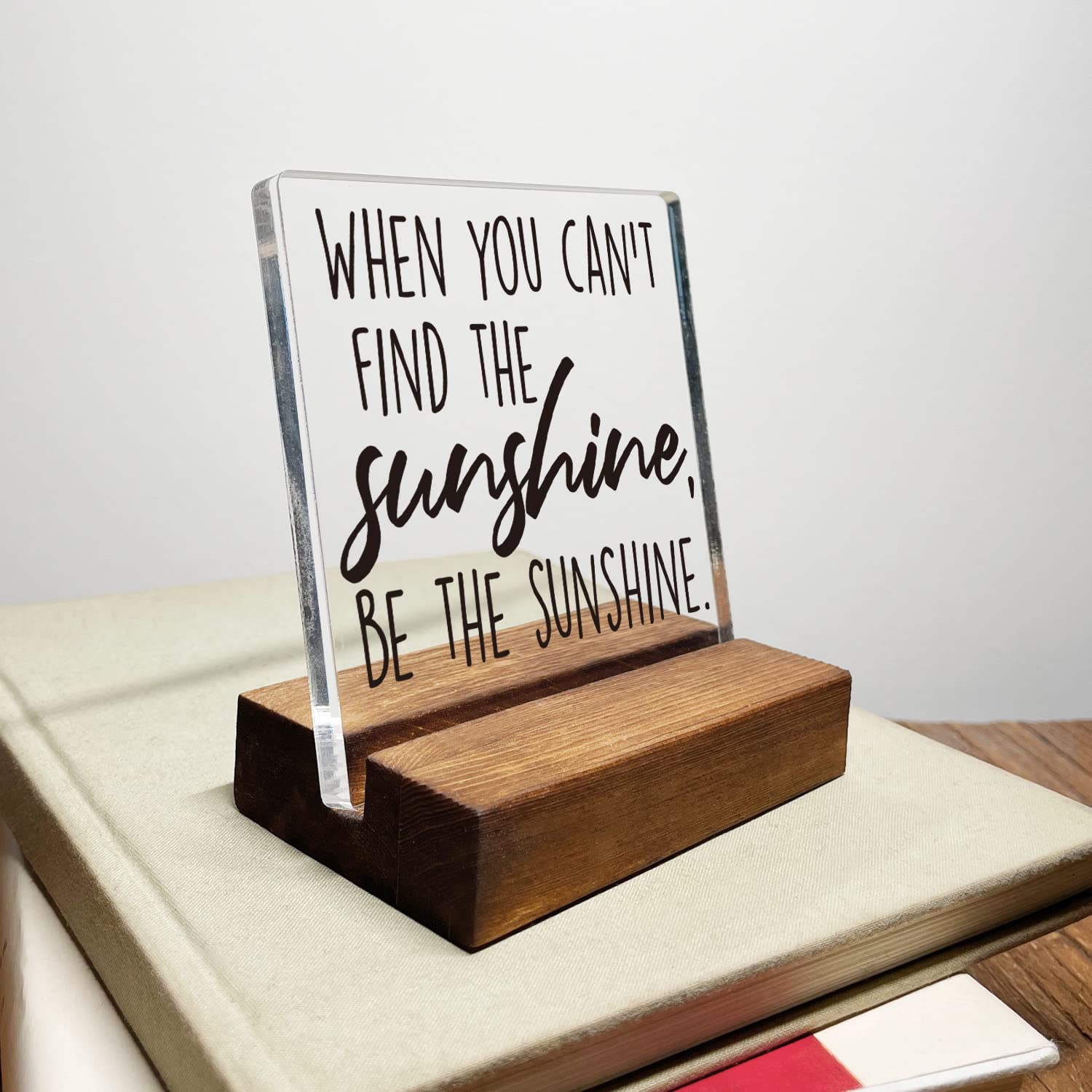 Be The Sunshine Inspirational Quotes Desk Decor Gifts For Women Best Friend Encouragement Office Inspiration Positive Plaque Acr
