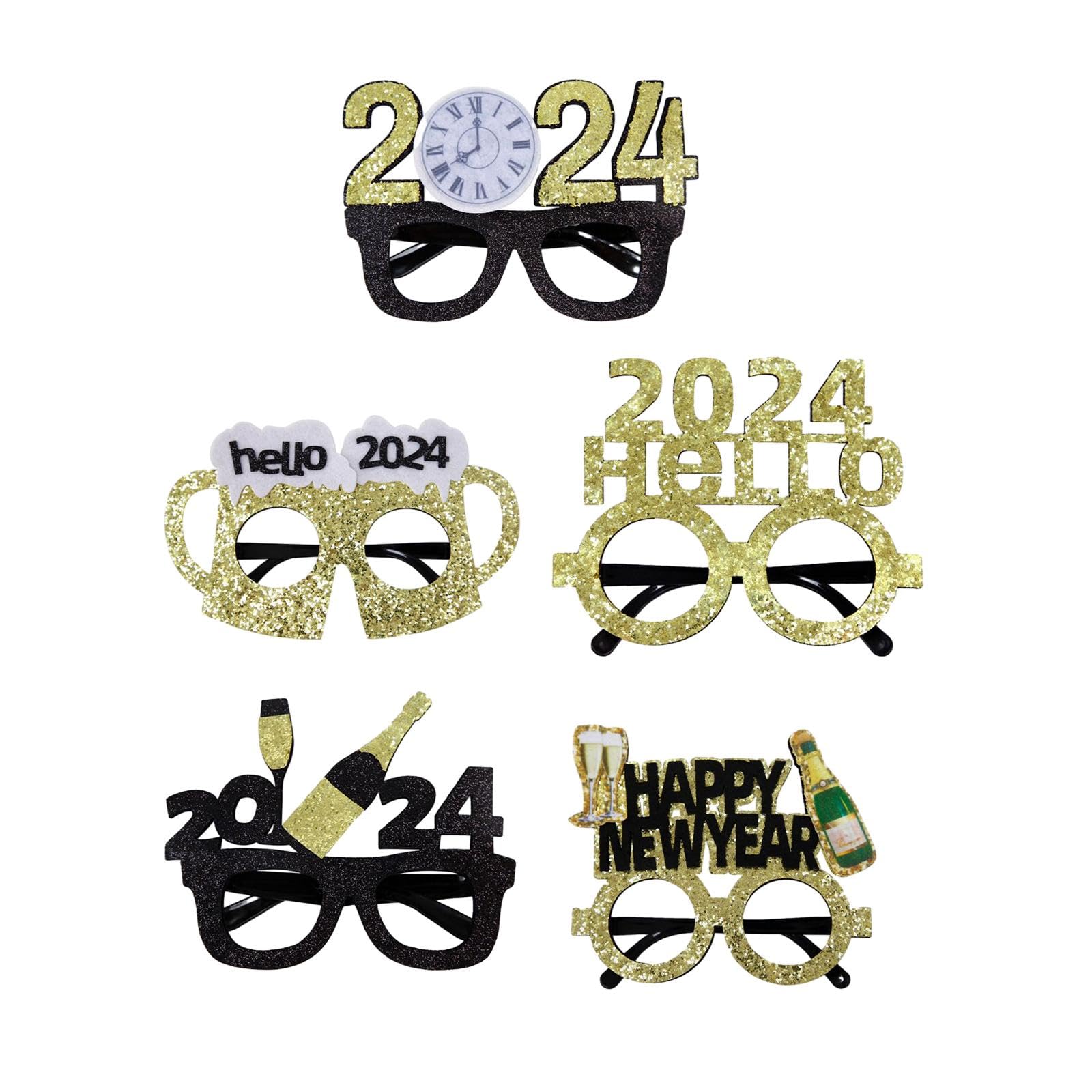 ZOOMELLA 5Pcs Funny Glasses Frame Photobooth Props for Celebration Holiday Graduation|Ornaments|Home & Garden