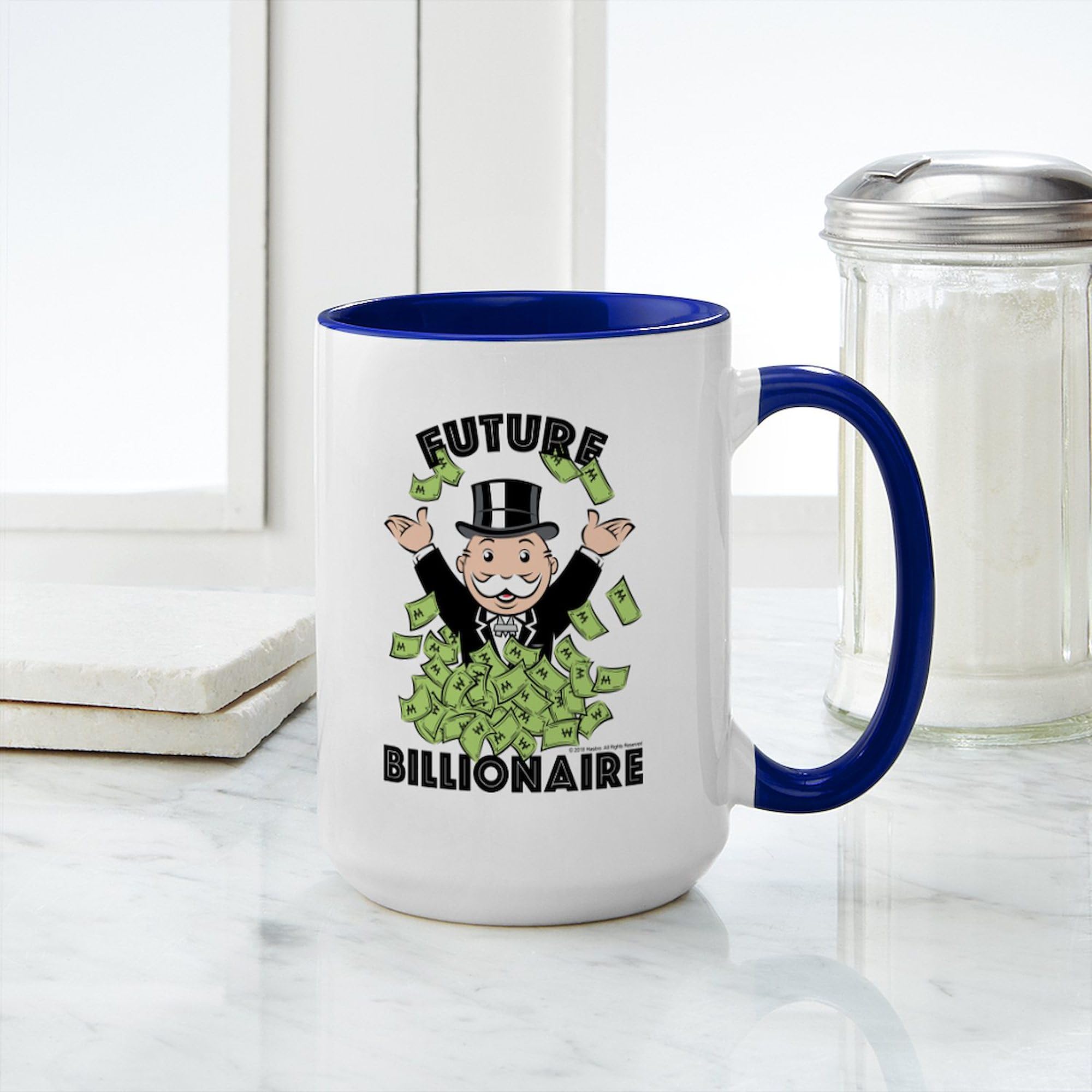 CafePress Monopoly Future Billionai 15 oz (444 ml) Ceramic Coffee Mug