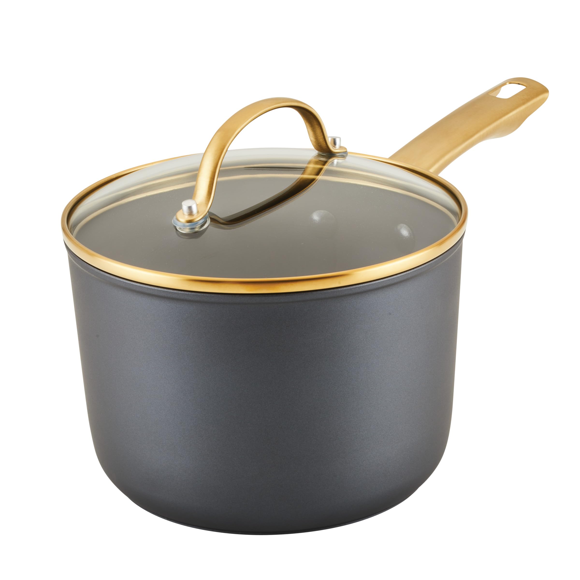 Farberware Forged Induction Ceramic Cookware Nonstick Saucepan With Lid, Dishwasher Safe, Suitable For All Stovetops, 3 Quart Sa