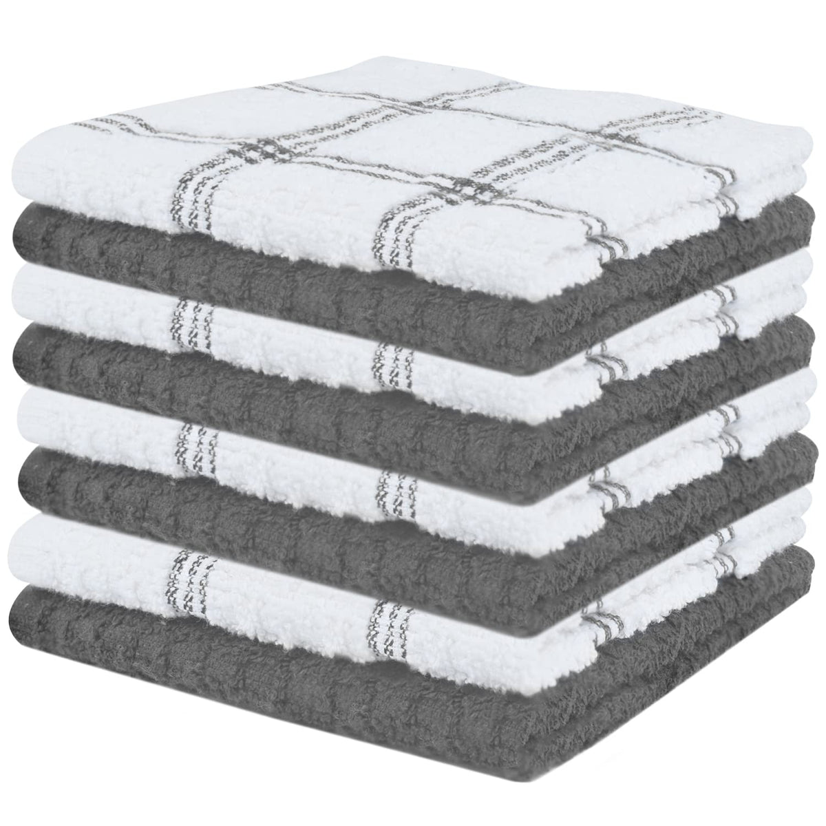 Dan River Kitchen Wash Cloths For Dishes - Pack Of 8, 12X12 Inches - Super Soft, Highly Absorbent, Quick Dry, Smell Free Rags- K